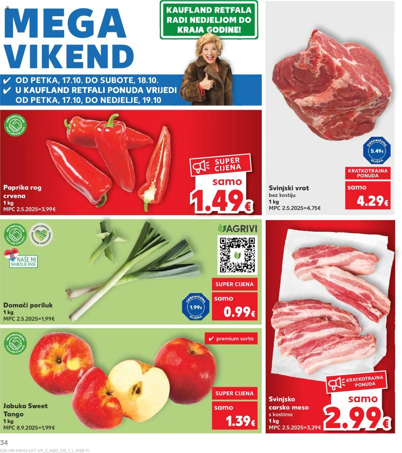 Kaufland katalog | vrijedi od 15.10.2025 | Stranica: 34 | Proizvodi: Carsko meso, Meso, Poriluk, Jabuka