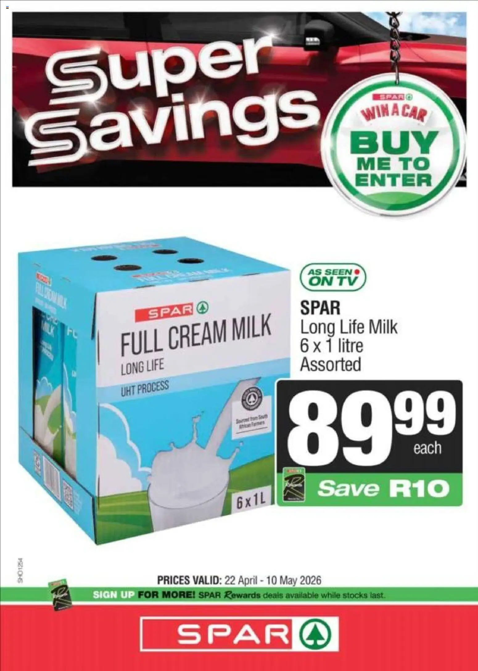 New KWIKSPAR catalogue – valid from 22.04.2026 | Page: 1 | Products: TV, Milk, Cream