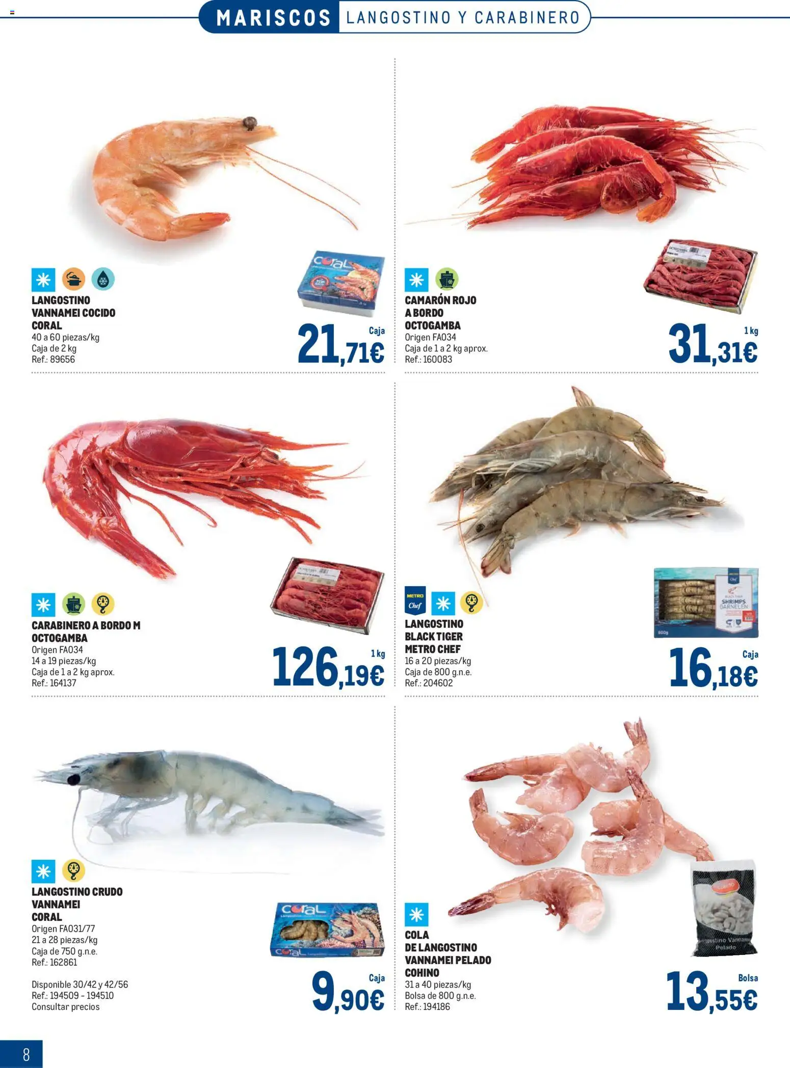 Makro Especial Pescados Norte 4 │ válido desde el 06.04.2026 | Página: 8 | Productos: Bolsa, Caja, Langostino