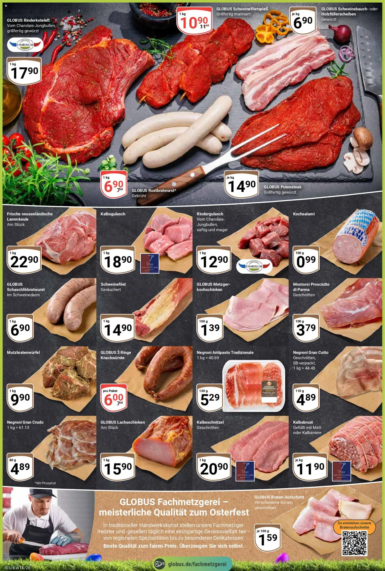 Globus Prospekt 	 – gültig ab 30.03.2026 | Seite: 2 | Produkte: Lammkeule, Rindergulasch, Schweinebauch, Schweinefilet