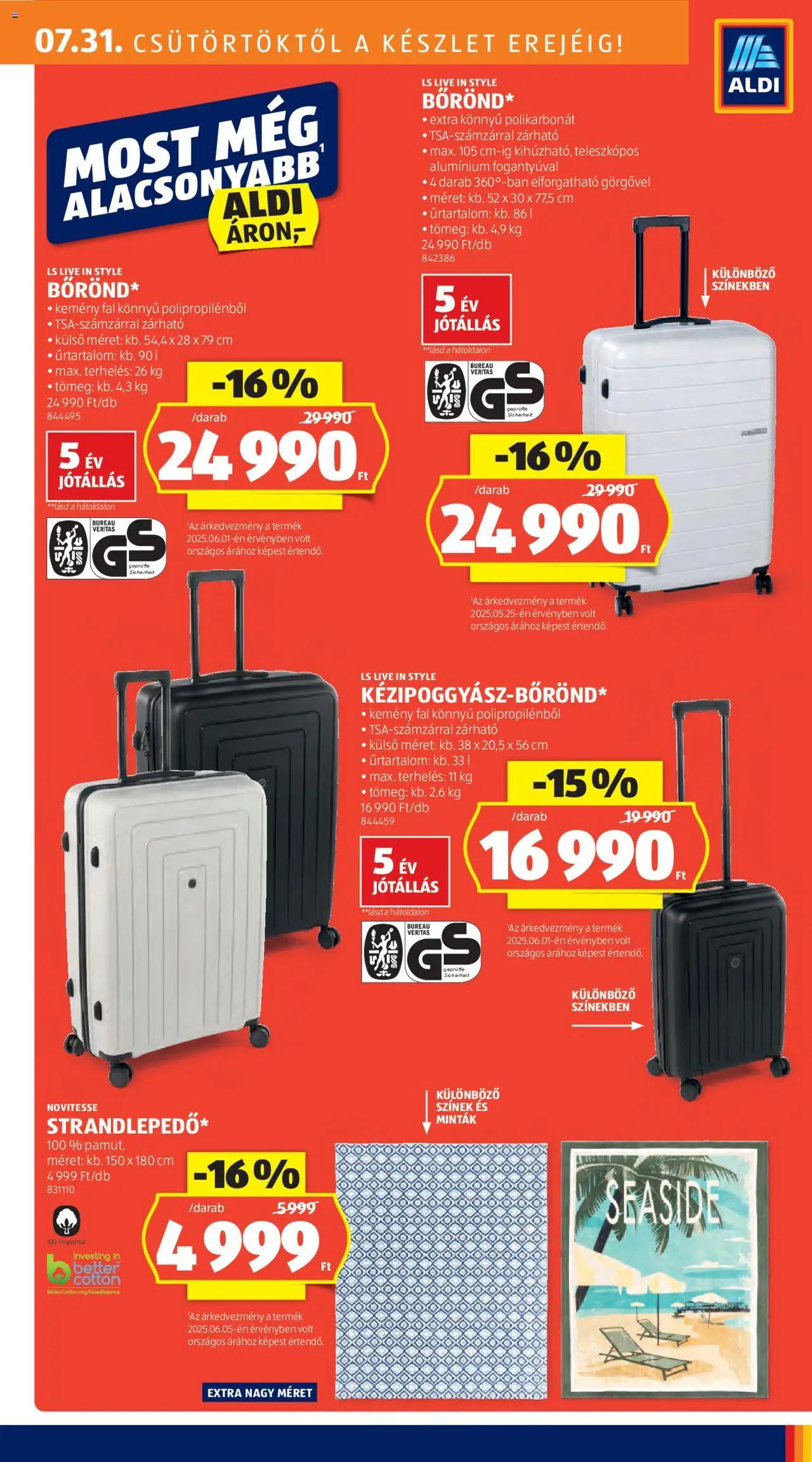 Aldi akciós ujság - amely érvényes a következő dátumtól: 31.07.2025 | Oldal: 3