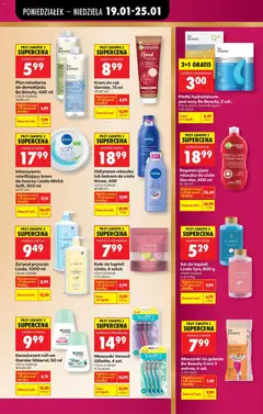 Pogląd oferty "Maszynki jednorazowe Gillette Blue 3, 4 szt., Jednorazowe maszynki do golenia Gillette Blue 3, 4 sztuki." - ważna od 19.01.2026 | Strona: 27 | Produkty: Gillette, Szampon, Pianka do golenia, Lotion