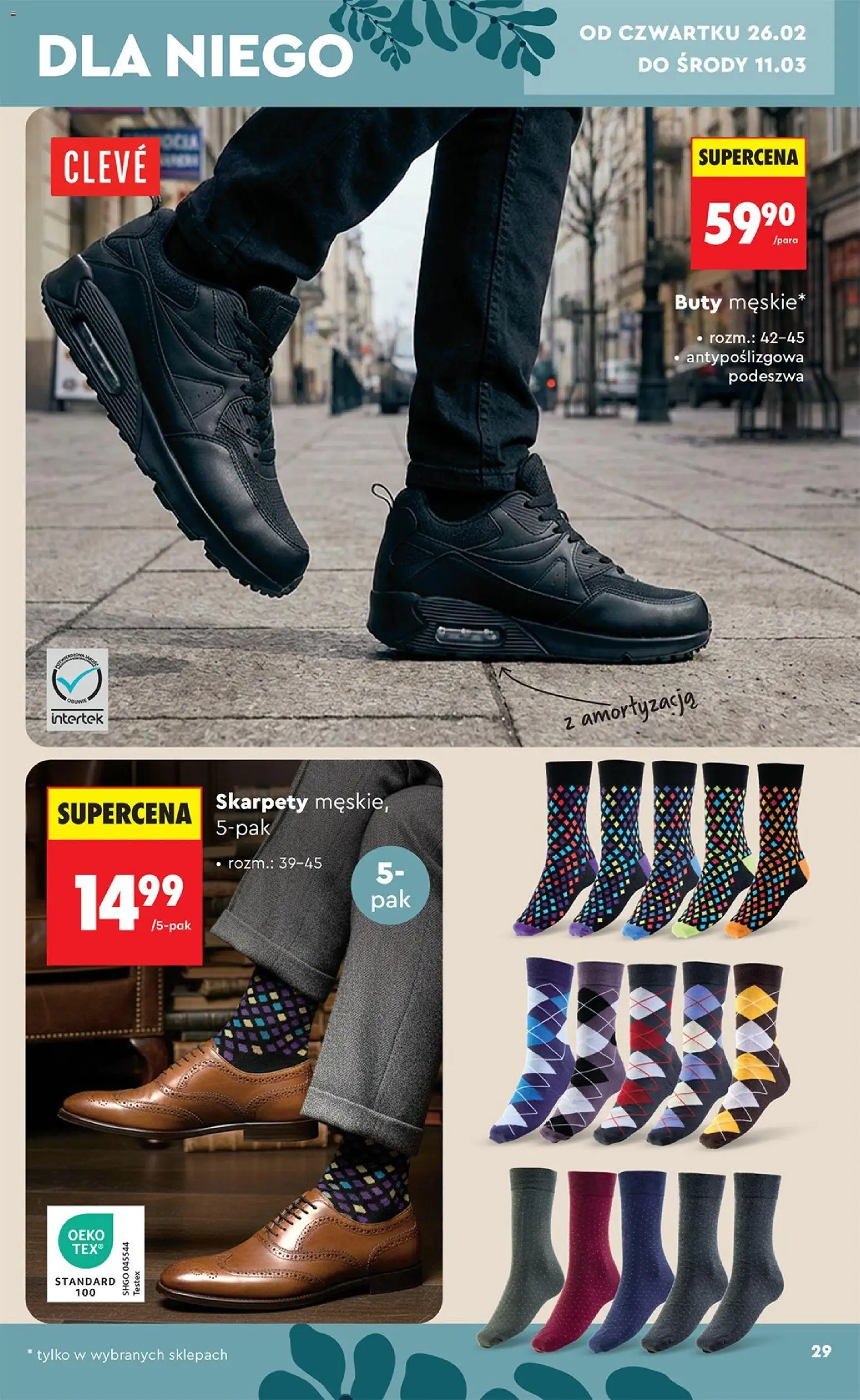 Biedronka gazetka - Hity i inspiracje od 21.02.2026 | Strona: 29 | Produkty: Skarpety, Buty