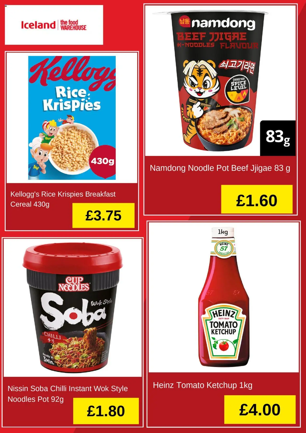 {H1} | Page: 2 | Products: Chilli, Noodles, Beef, Ketchup