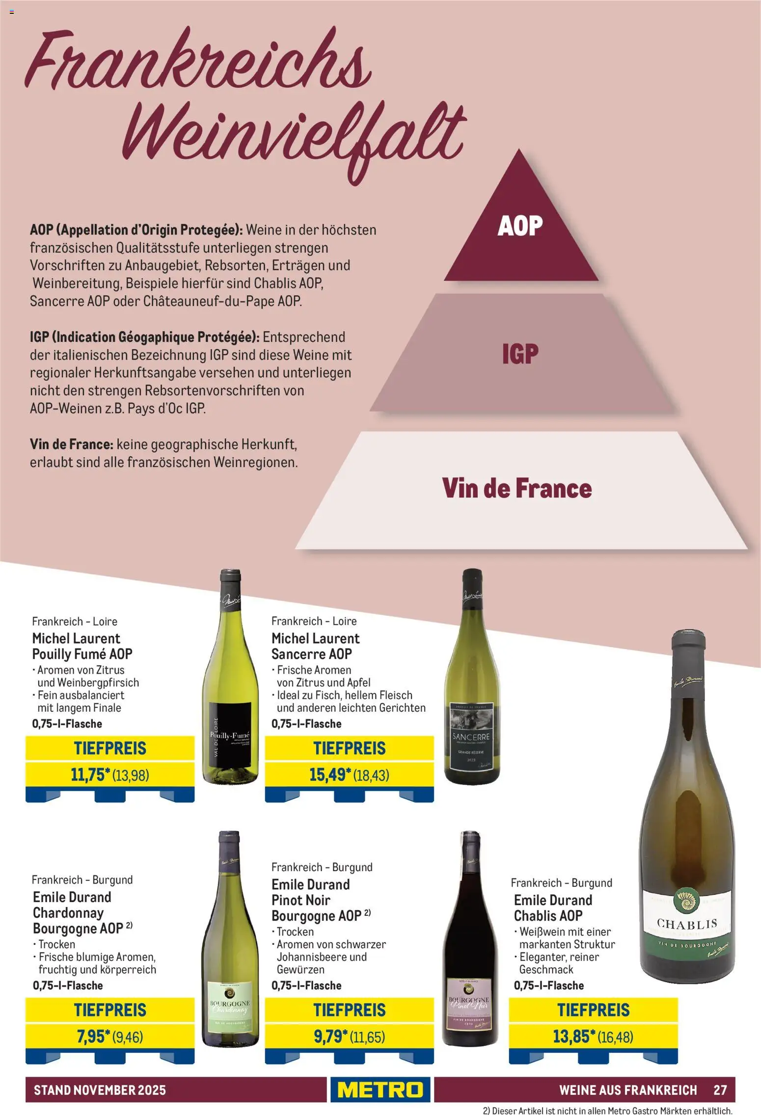 Metro - Hauswein-Katalog – gültig ab 12.11.2025 | Seite: 27 | Produkte: Weißwein, Äpfel, Fleisch
