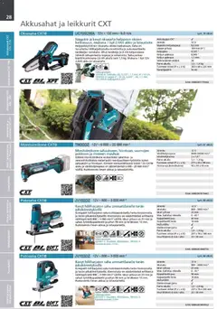 Makita-mainoslehti voimassa 24.03.2026 alkaen | Sivu: 28 | Tuotteet: Monitoimikone, Akku