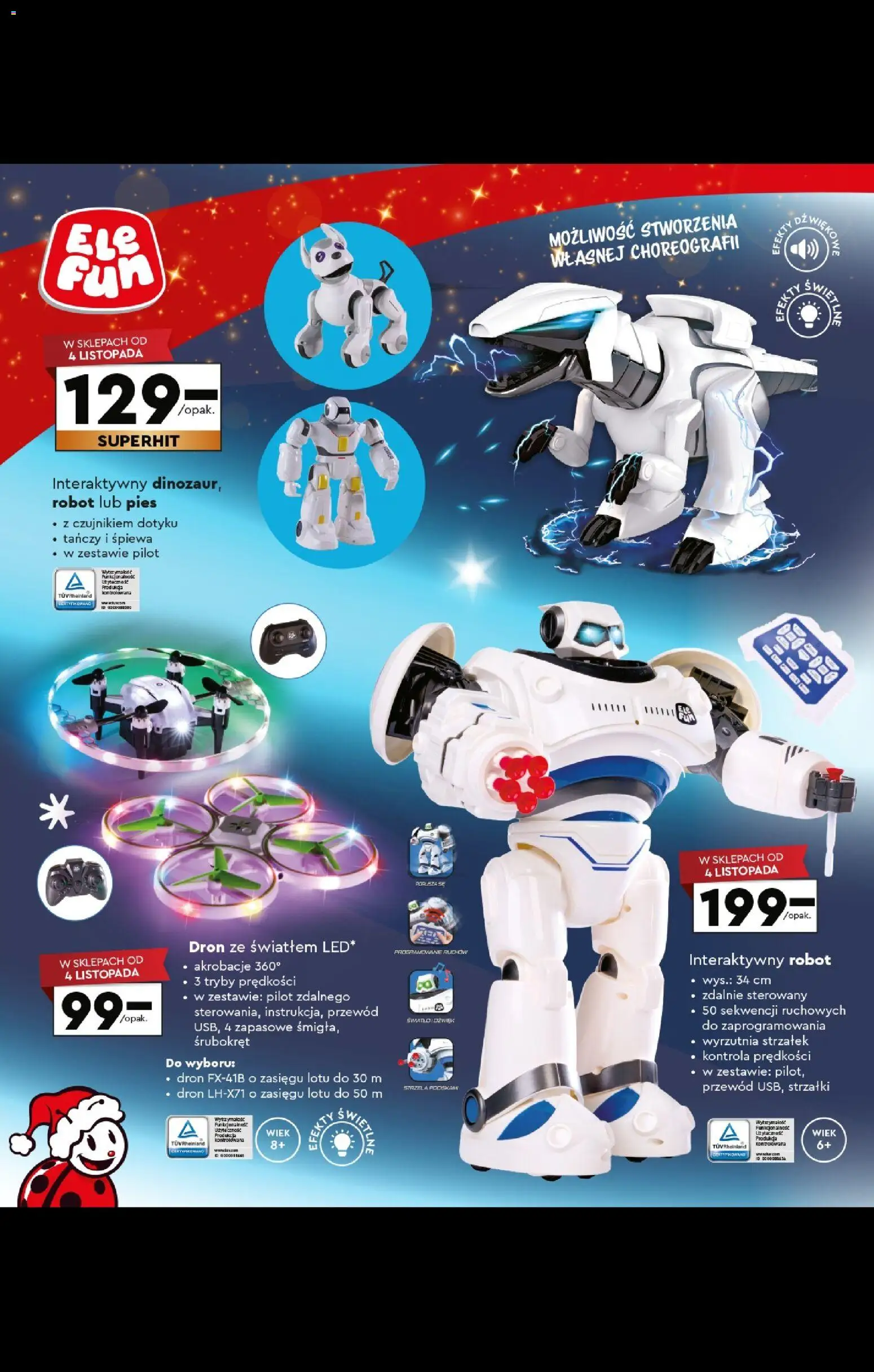 Biedronka gazetka - Kraina zabawek od 27.10.2025 | Strona: 30 | Produkty: Robot, Wyrzutnia, Dron