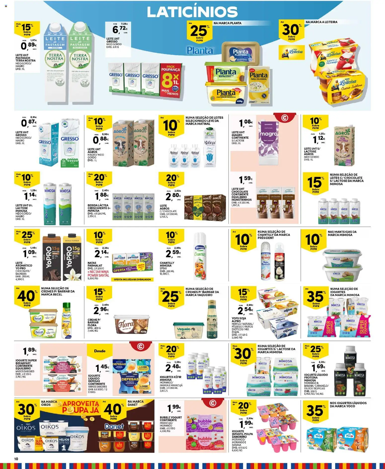 Continente Madeira │ válido de 21.04.2026 | Página: 10 | Produtos: Leite, Iogurte liquido, Bebida, Proteina