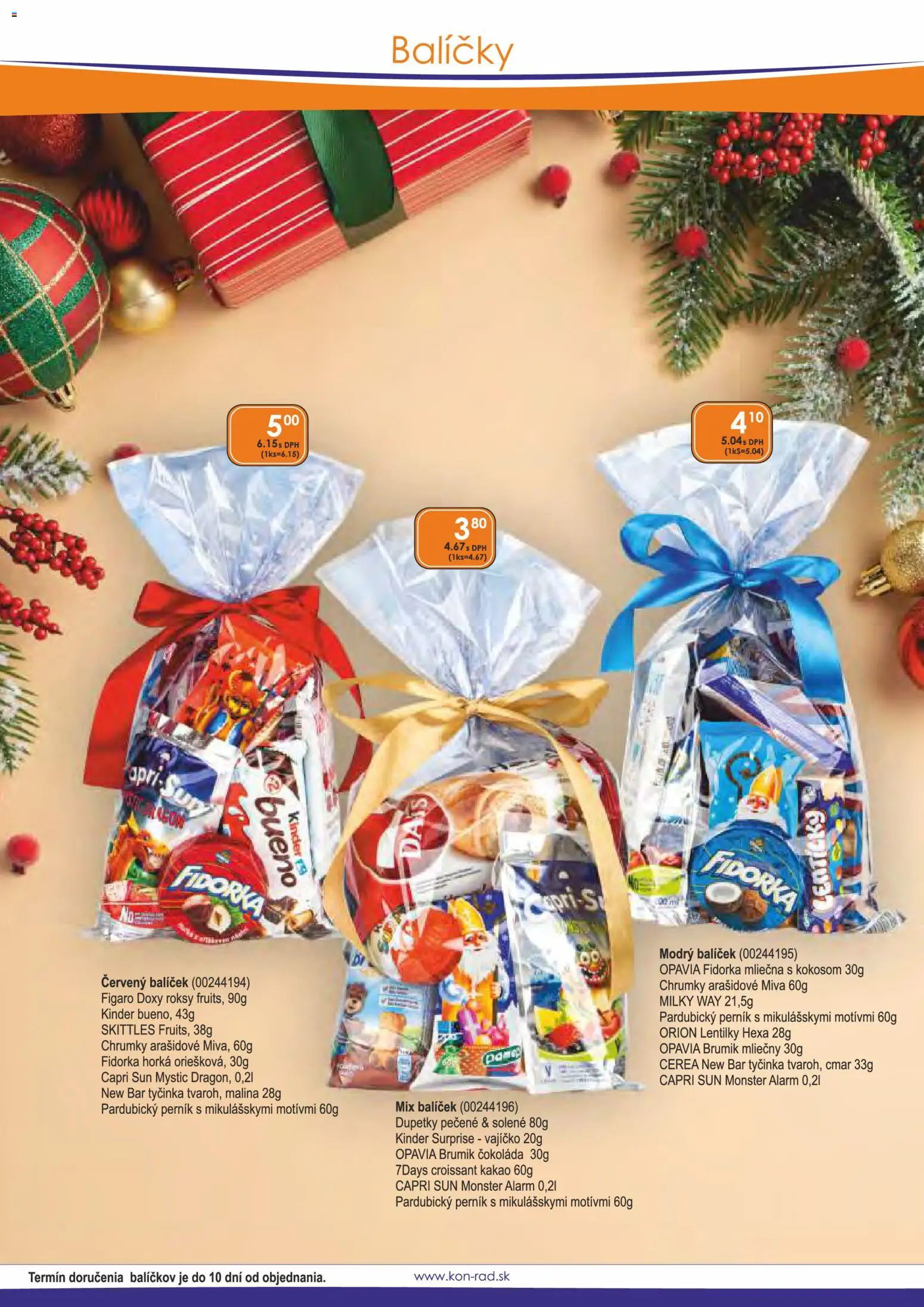 Nové KON - RAD akcie – leták je platný od 01.11.2025 | Strana: 2 | Produkty: Kinder, Kinder Surprise, Čokoláda, Kakao