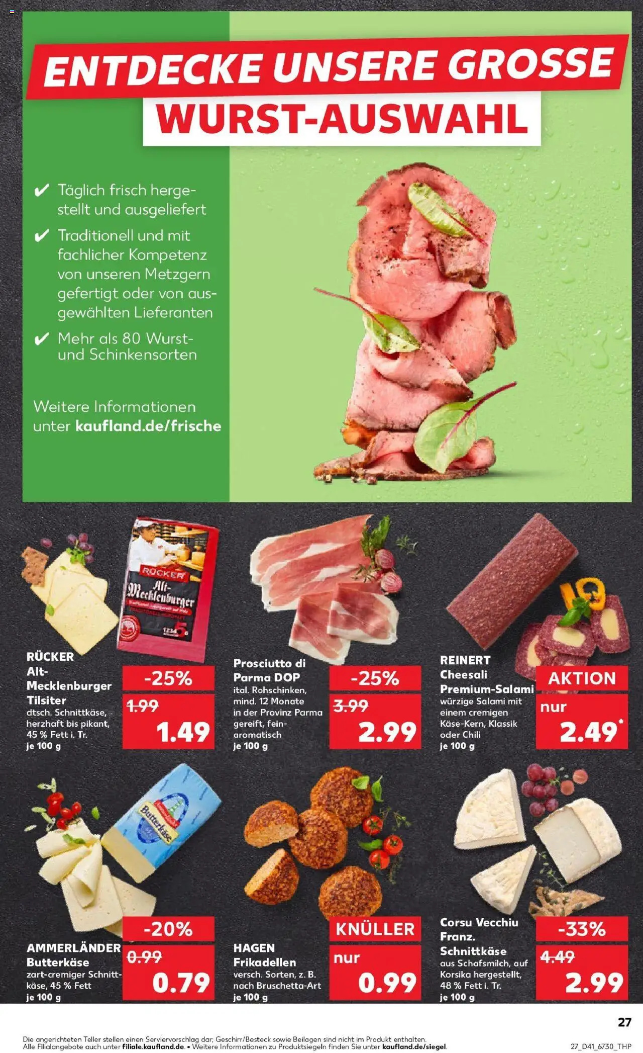 Kaufland prospekt Reichenbach Im Vogtland	 – gültig ab 09.10.2025 | Seite: 27 | Produkte: Butter, Wurst, Chili, Salami