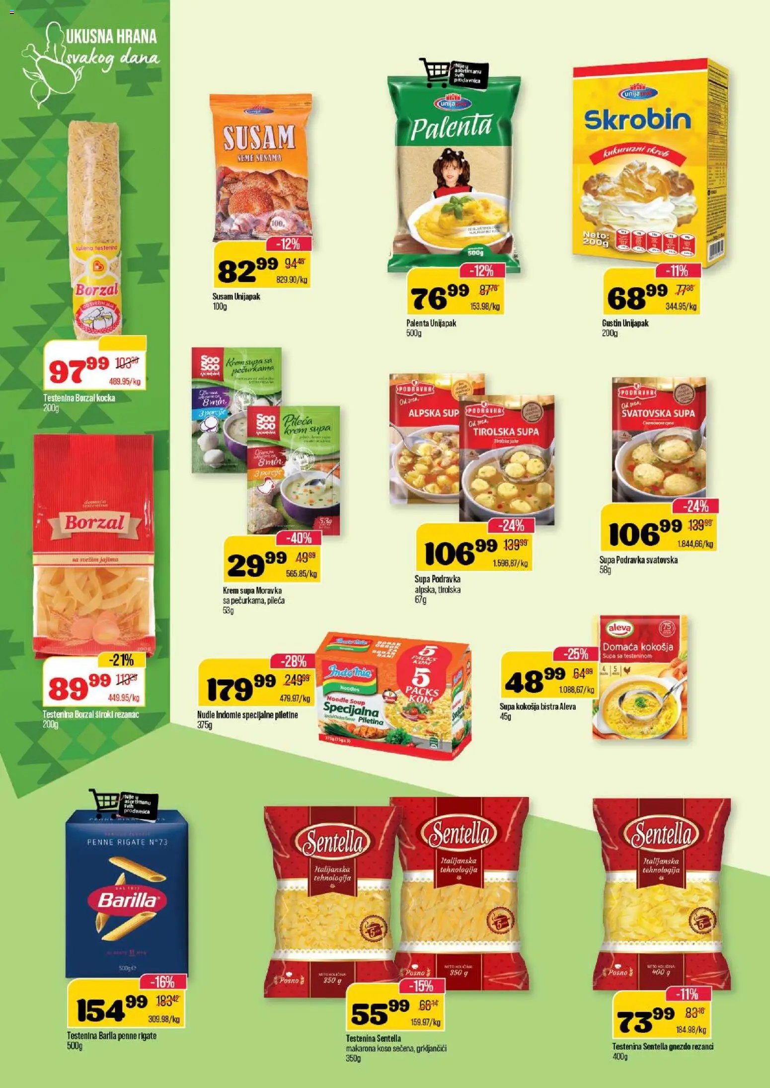 Senta Promet katalog - važi od 17.12.2025 | Strana: 10 | Proizvode: Testenina, Palenta, Podravka, Piletina
