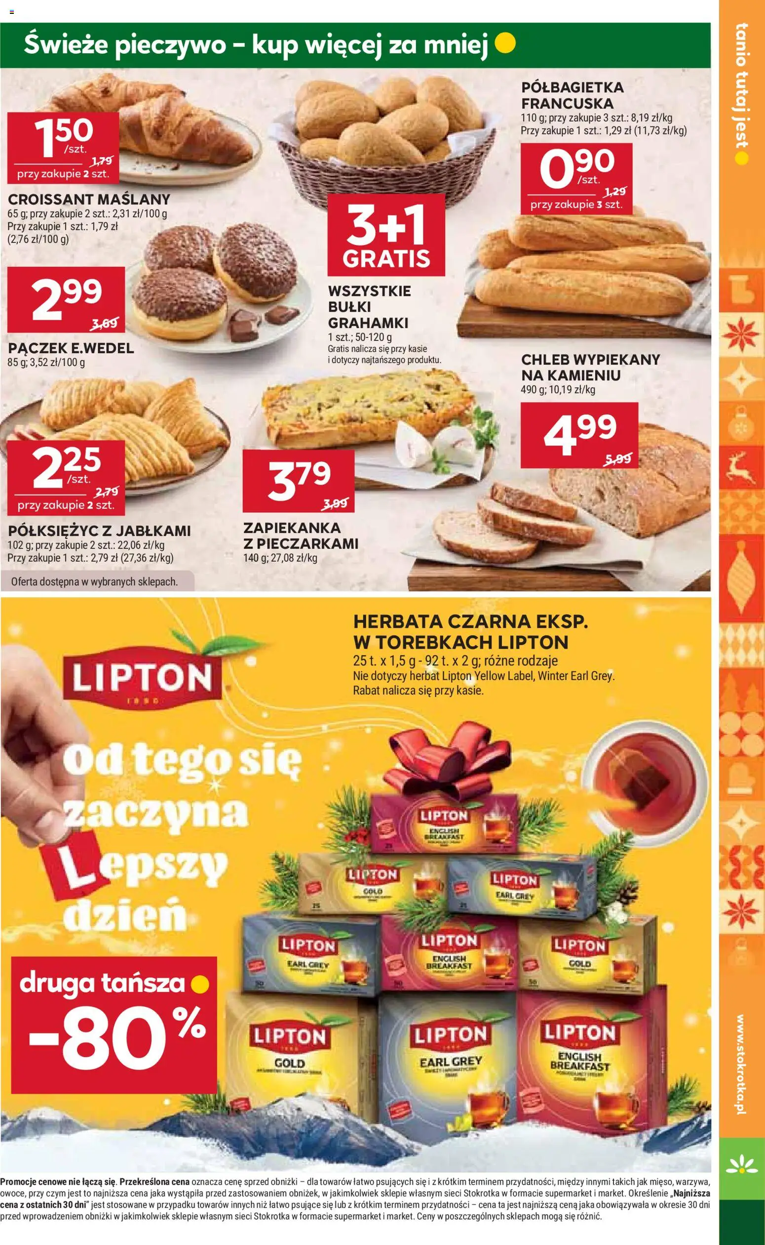 Stokrotka Gazetka od 11.12.2025 | Strona: 21 | Produkty: Pieczywo, Stokrotka, Chleb, Herbata