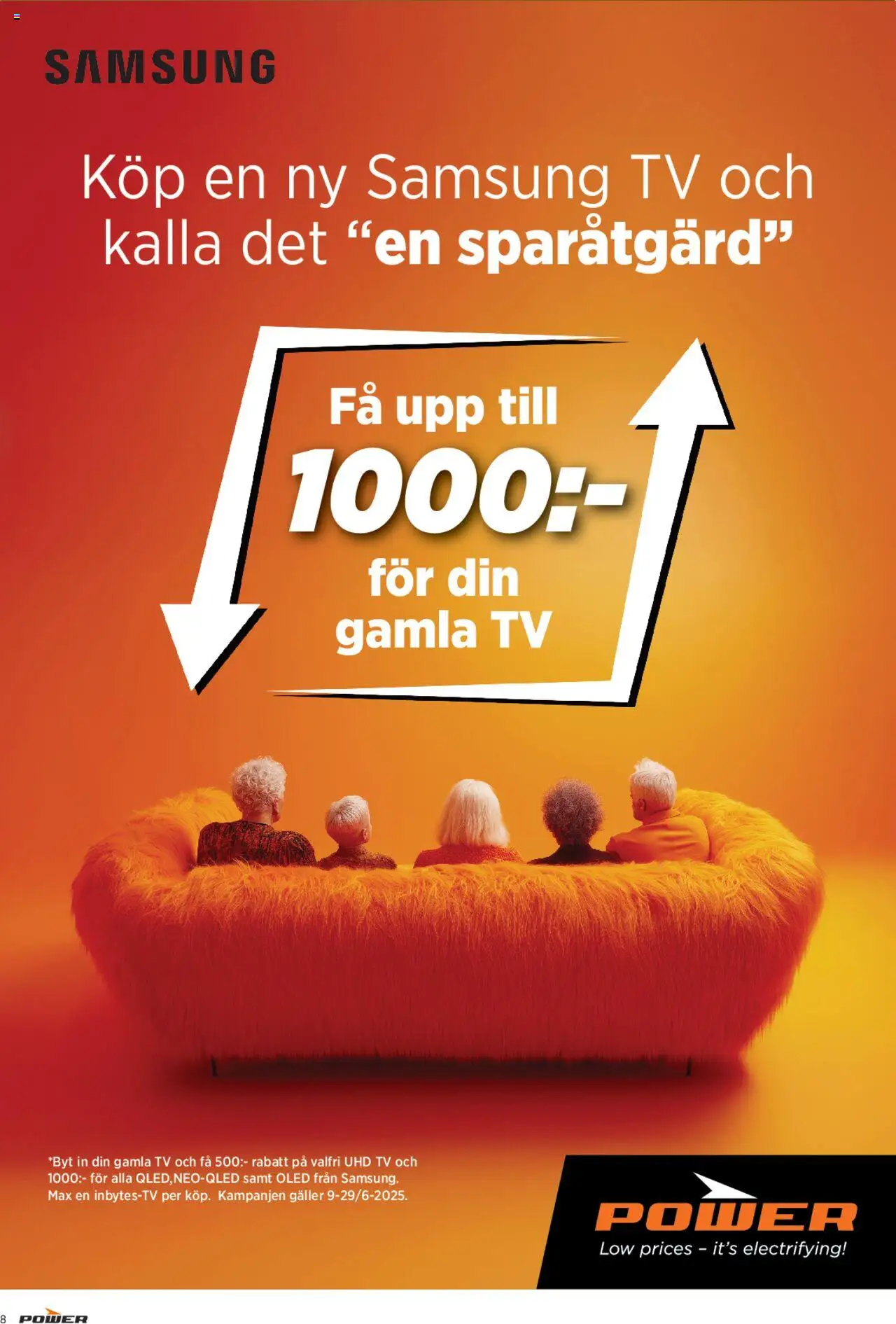 Power reklamblad aktuell från 16.06.2025 | Sida: 8 | Produkter: Galler, Tv