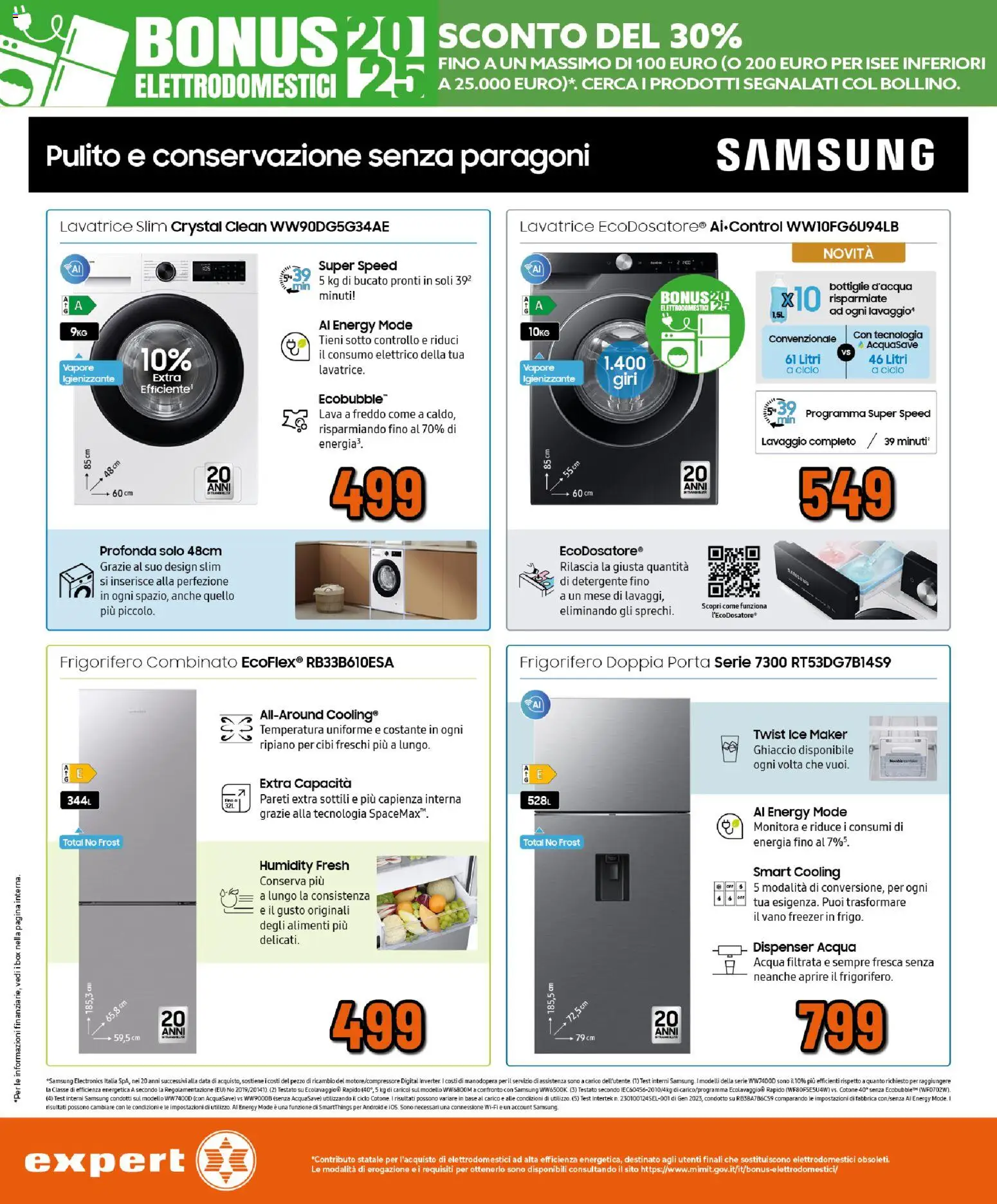 Volantino Expert del 17.11.2025 | Pagina: 25 | Prodotti: Detergente, Acqua, Frigorifero, Frigorifero combinato