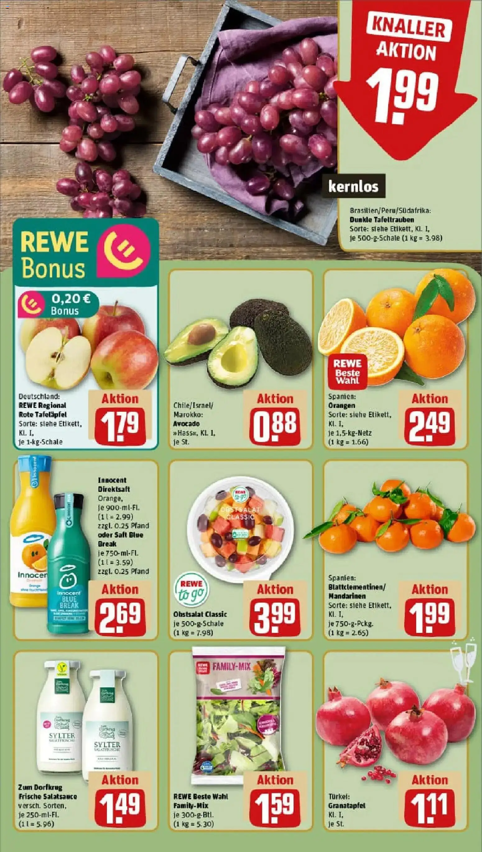 Rewe prospekt Rimpar	 – gültig ab 22.12.2025 | Seite: 8 | Produkte: Dressing, Mandarinen, Orangen, Avocado