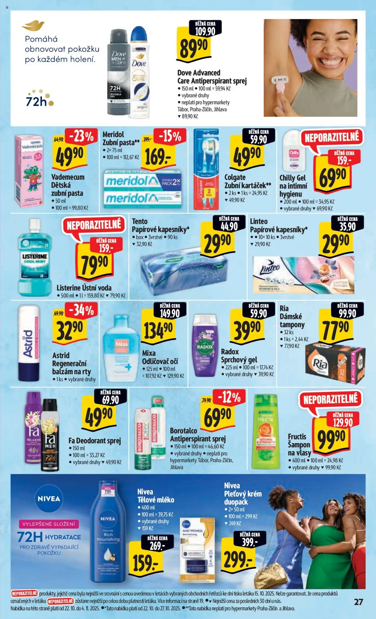 Albert leták - Hypermarket od 22.10.2025 | Strana: 36 | Produkty: Sprchový gel, Mléko, Dove, Šampon