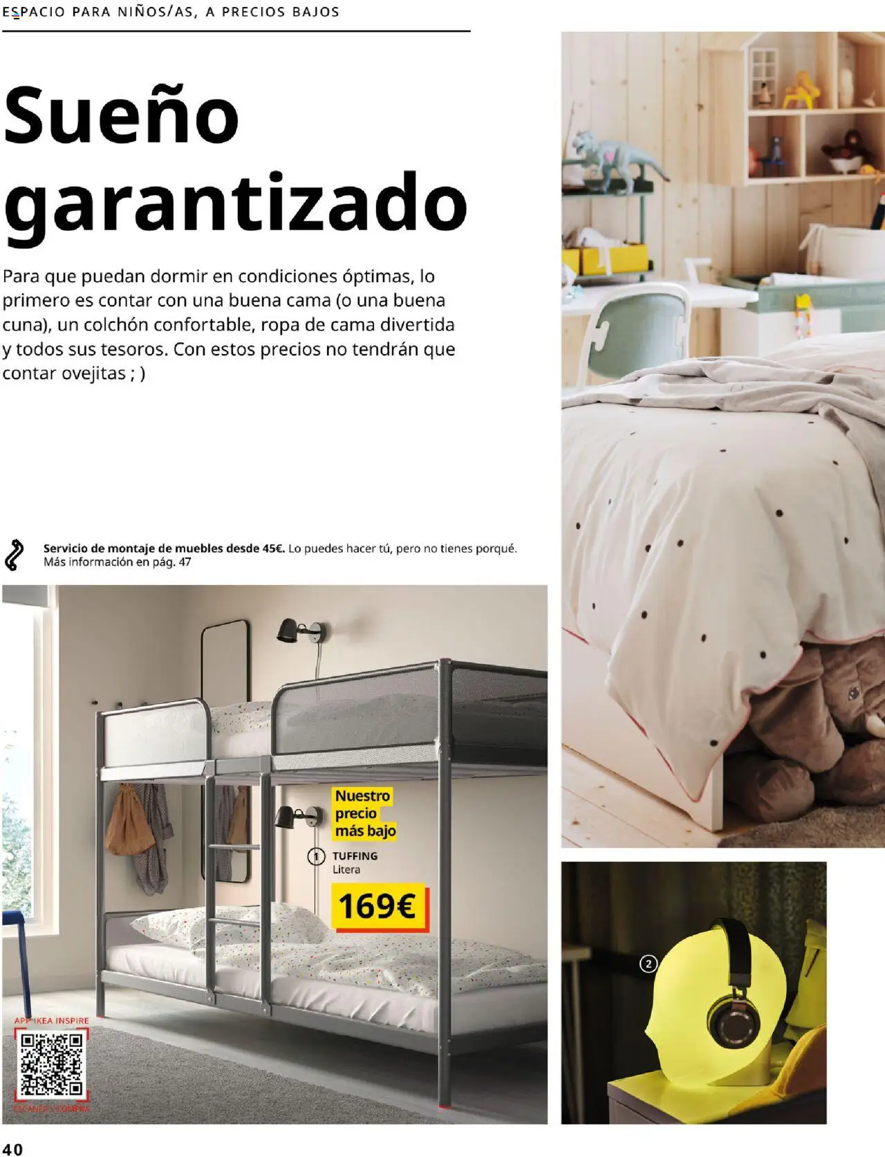 Catálogo IKEA Precios bajos. Muy bajos │ válido desde el 04.02.2025 | Página: 40 | Productos: Colchon, Ropa, Muebles, Cama