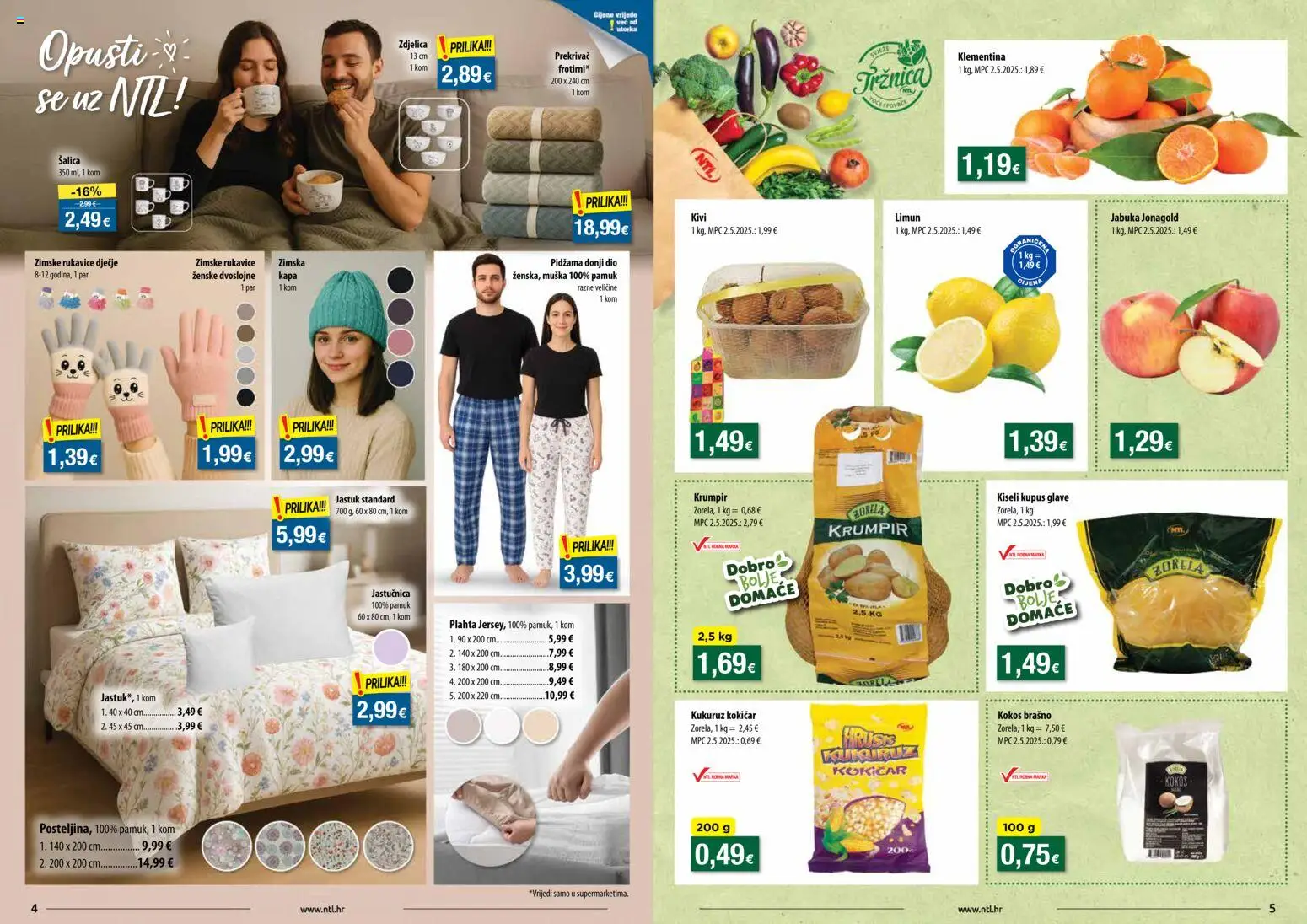 NTL katalog | vrijedi od 31.12.2025 | Stranica: 3 | Proizvodi: Jastuk, Plahta, Pidžama, Krumpir