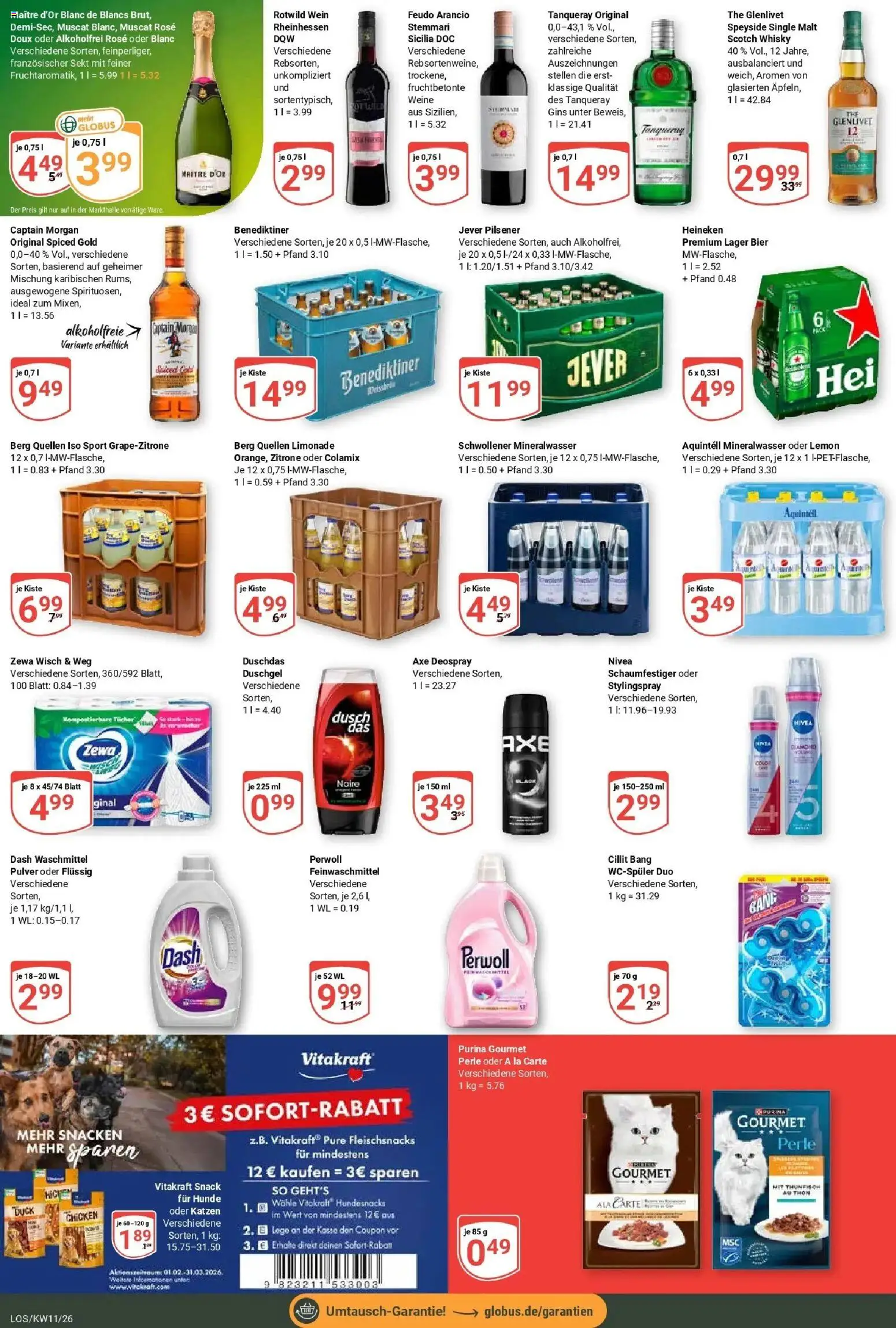 Globus prospekt Losheim Am See	 – gültig ab 09.03.2026 | Seite: 5 | Produkte: Whisky, Thunfisch, Sekt, Limonade