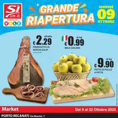 Anteprima del volantino Sì con Te Market catalogo valido a partire dal 09.10.2025