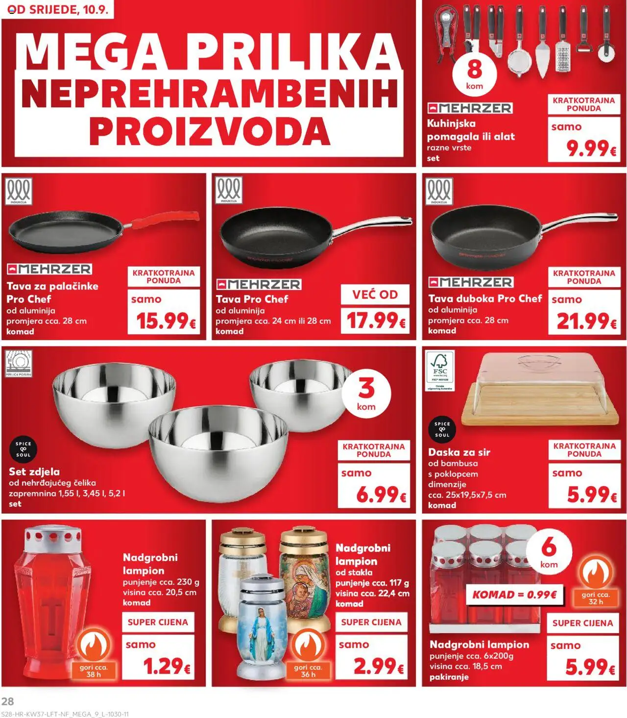 Kaufland katalog | vrijedi od 10.09.2025 | Stranica: 28 | Proizvodi: Sir, Alat, Lampion, Zdjela