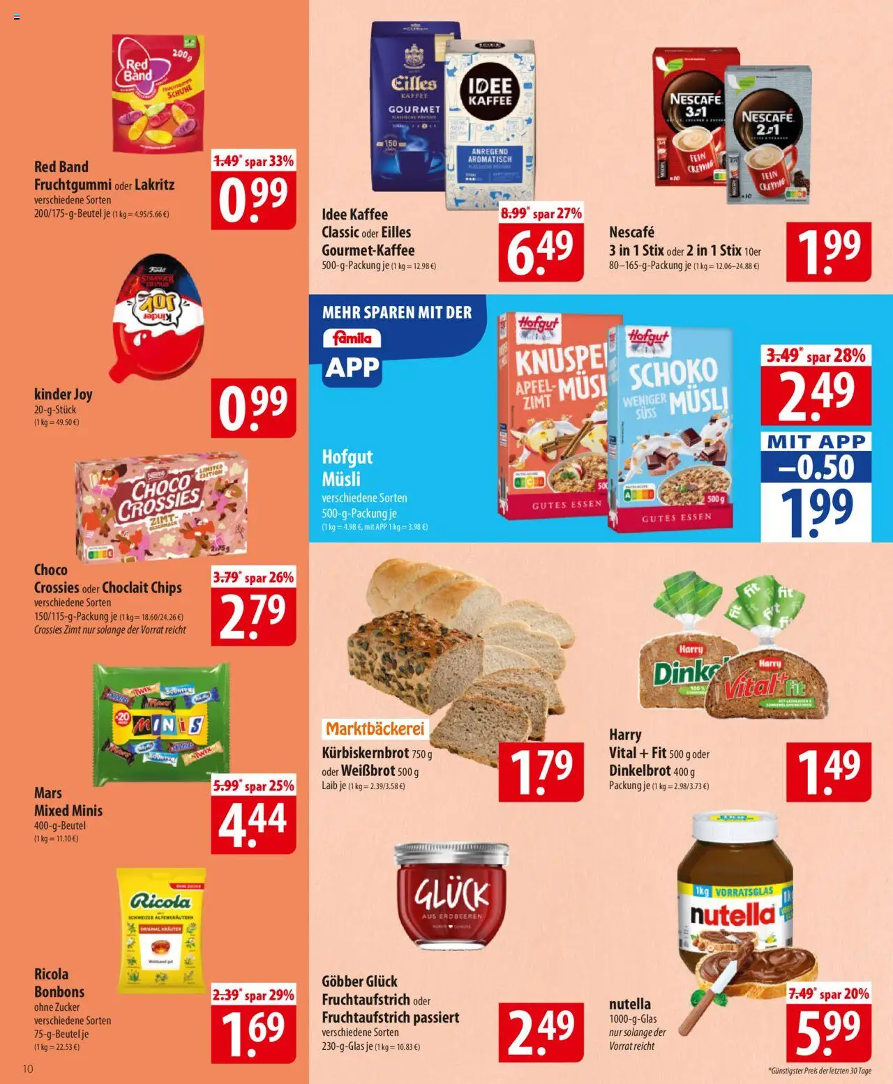 Famila Prospekt 	 – gültig ab 06.10.2025 | Seite: 10 | Produkte: Musli, Idee kaffee, Zucker, Erdbeeren