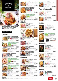  | Page: 49 | Produits: Cuisses de poulet, Cailles, Pintade, Pain