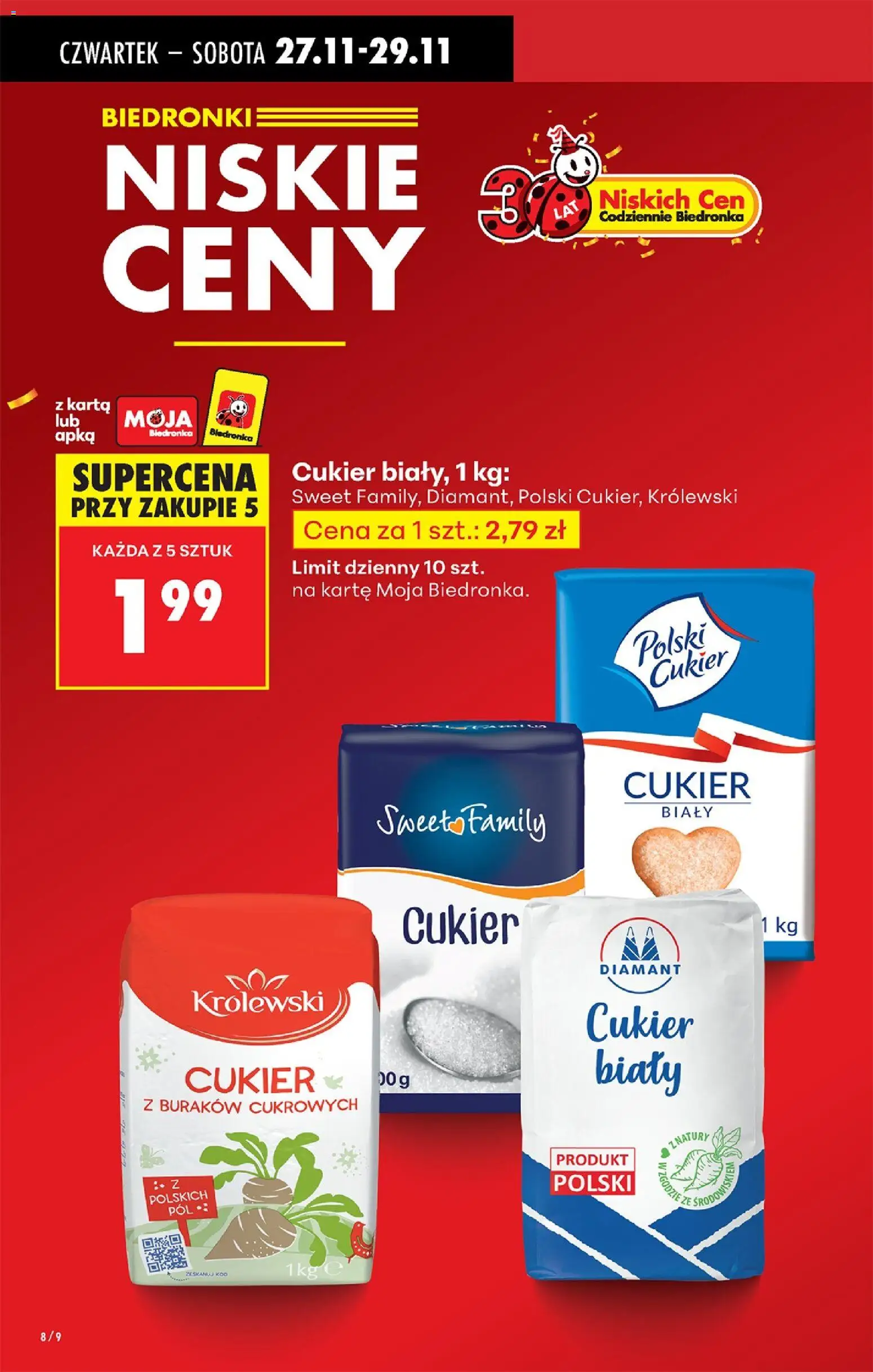 Biedronka Black Friday od 27.11.2025 | Strona: 10 | Produkty: Karta, Cukier biały, Cukier