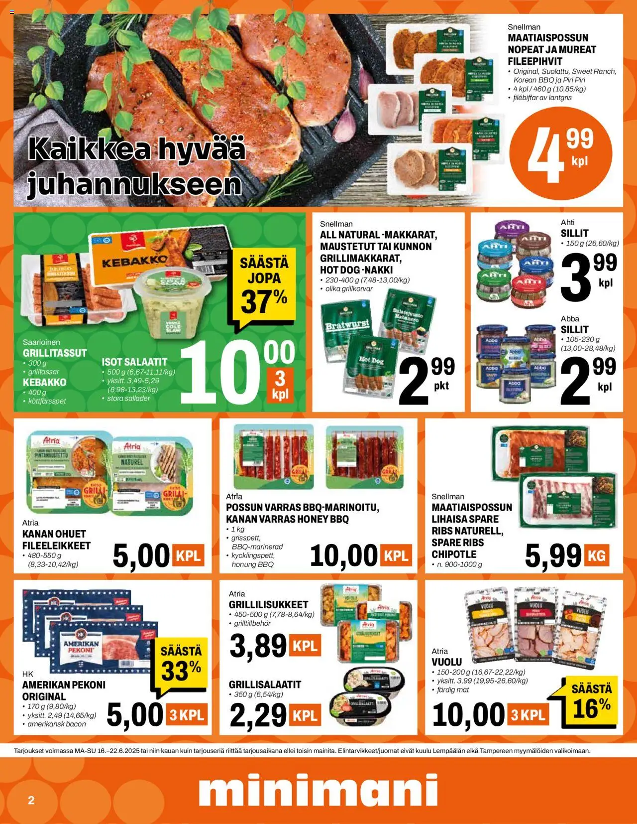  | Sivu: 2 | Tuotteet: Grilli, Pekoni, Hot dog