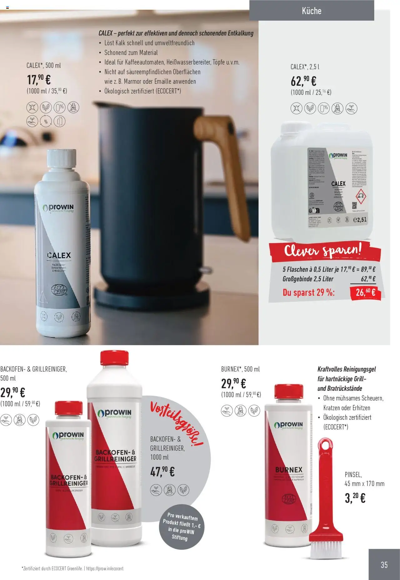 Katalog ProWin Juli/Dezember 2025 - gültig ab dem 01.07.2025 | Seite: 35 | Produkte: Grill, Küche, Pinsel, Backofen