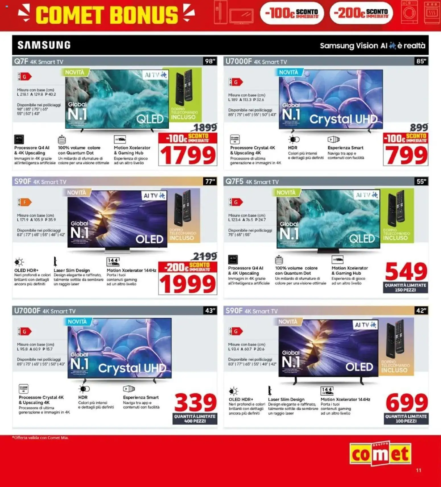 Volantino Comet del 05.03.2026 | Pagina: 11 | Prodotti: Telecomando, smart TV, Gioco, Samsung