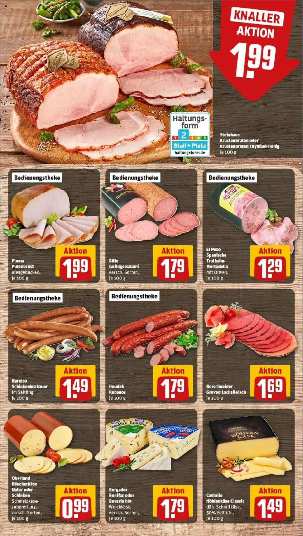 Rewe prospekt Wendeburg	 - gültig ab dem 13.07.2025 | Seite: 9 | Produkte: Käse, Krustenbraten, Salami, Schinken