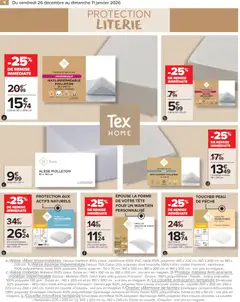 Carrefour Market - Prévisualisation de Carrefour Market Le blanc valide à partir de 26.12.2025 | Page: 10 | Produits: Coton, Enveloppe, Matelas, Literie