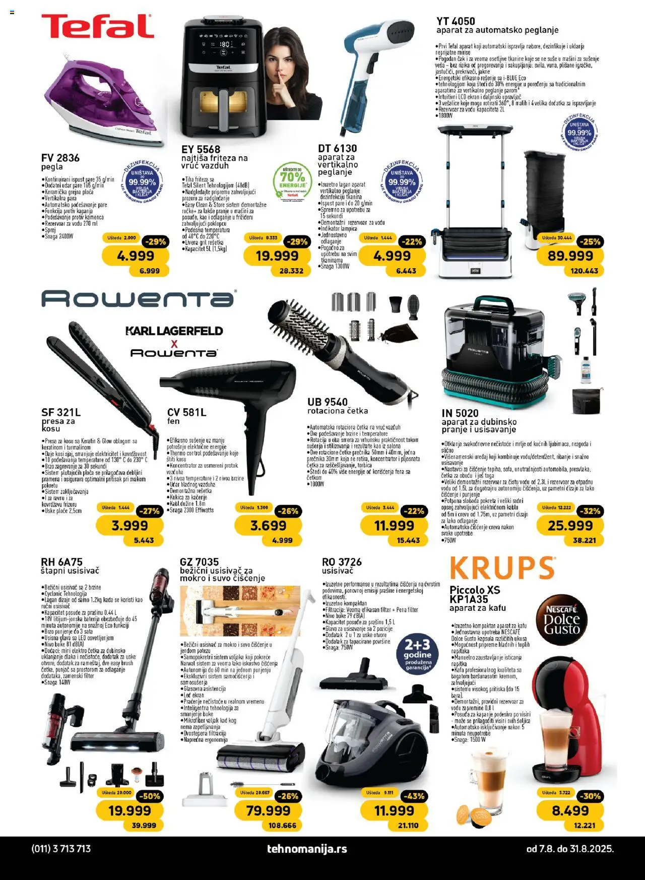 Tehnomanija katalog - važi od 07.08.2025 | Strana: 9 | Proizvode: Usisivač, Dolce Gusto, Friteza, Presa za kosu