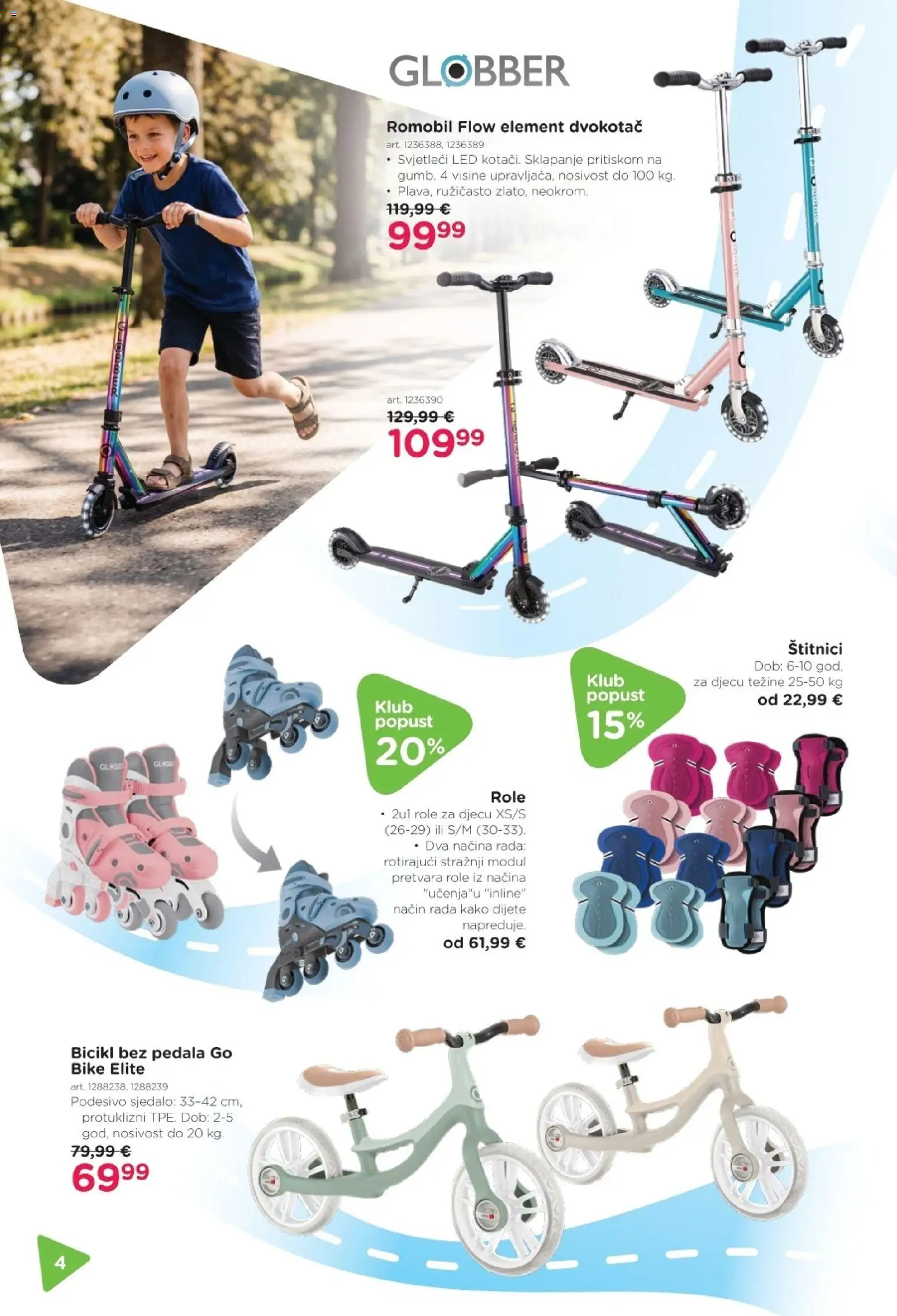 Baby Center katalog | vrijedi od 19.03.2026 | Stranica: 4 | Proizvodi: Bicikl, Role, Romobil