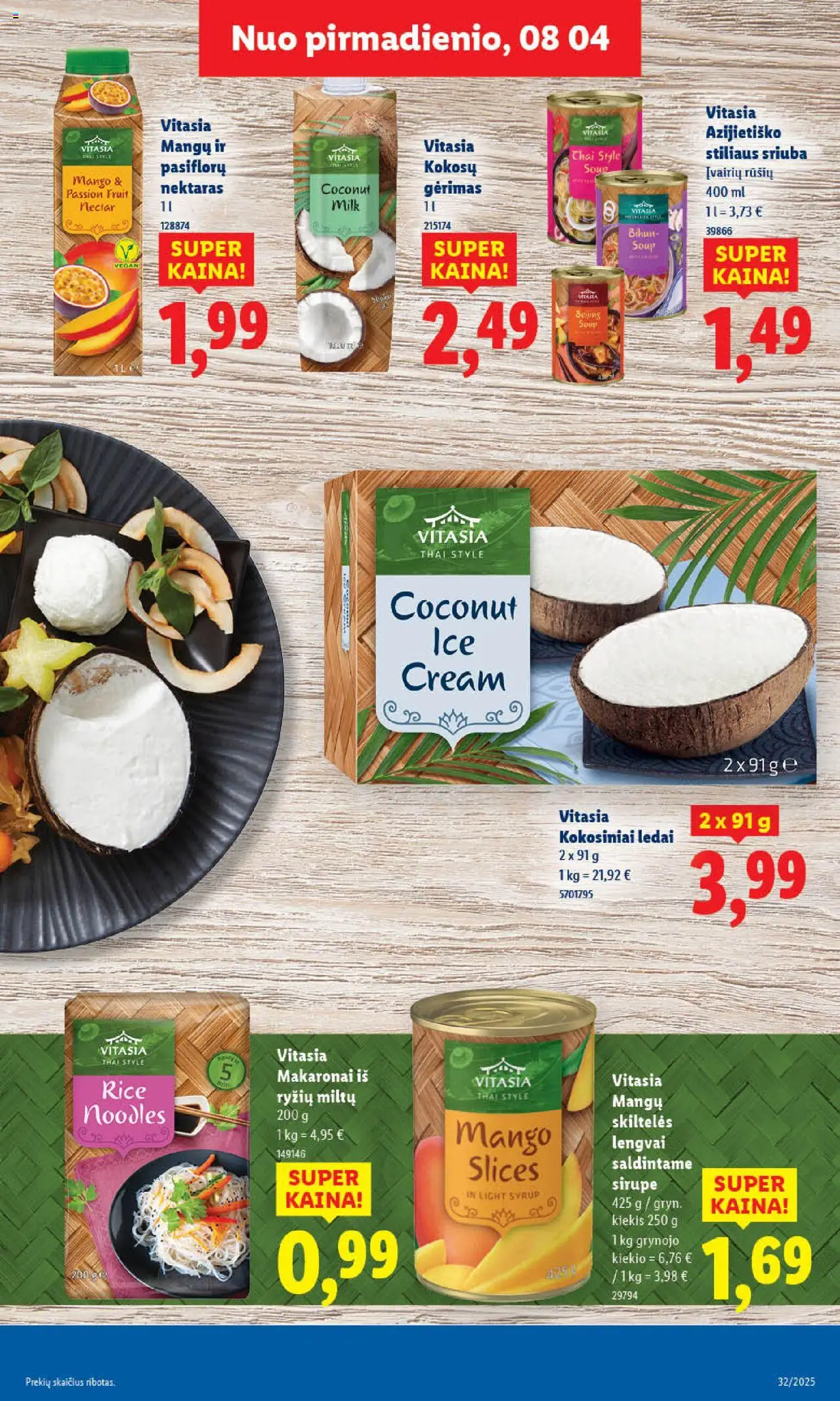 LIDL leidinys│galioja nuo 07.08.2025 | Puslapis: 31 | Prekių: Ledai, Makaronai
