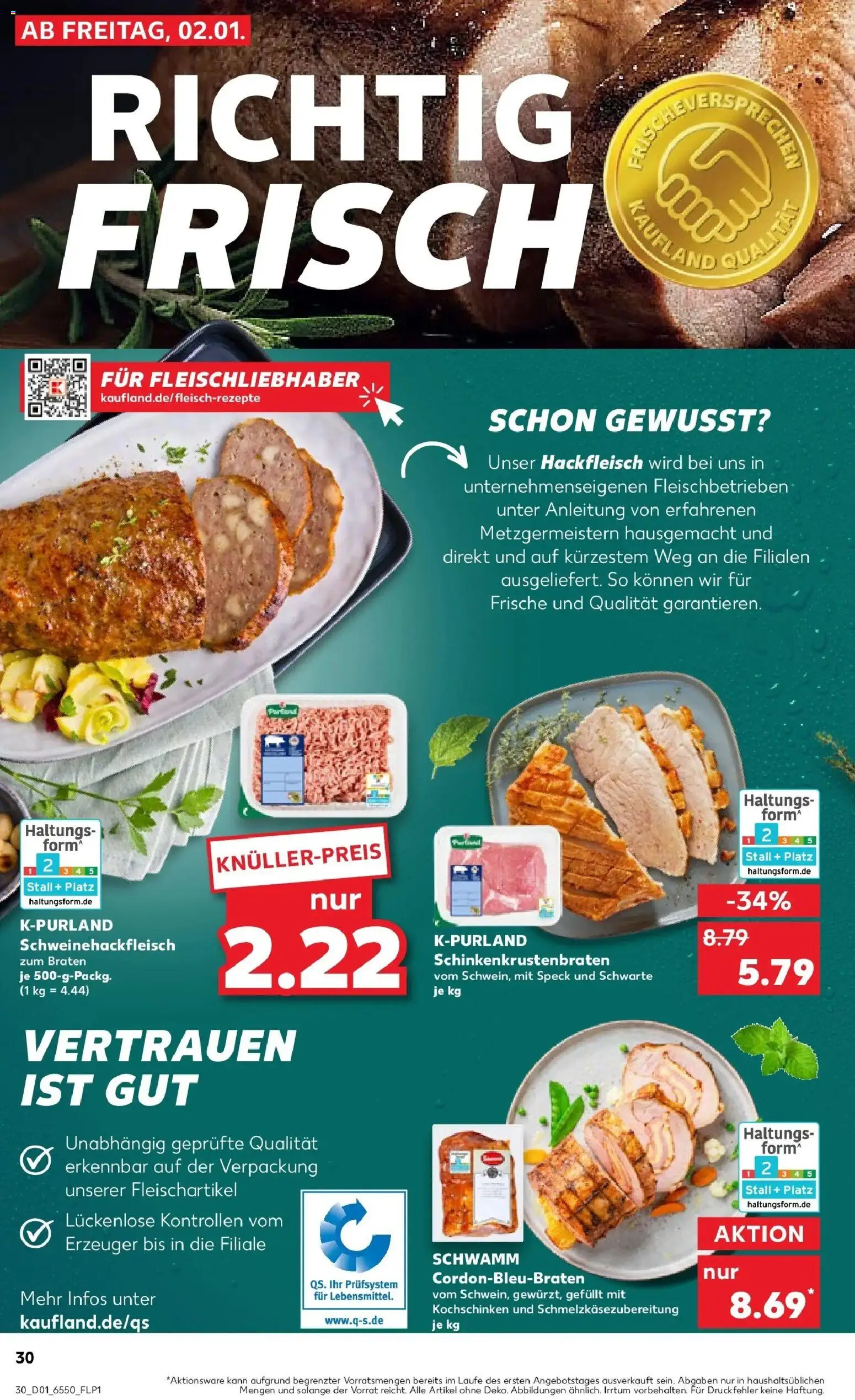 Kaufland prospekt Hamburg	 – gültig ab 05.01.2026 | Seite: 30 | Produkte: Hackfleisch