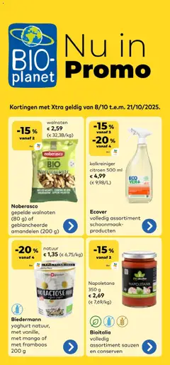BioPlanet folder - Voorbeeld van een folder van BioPlanet, geldig van 08.10.2025