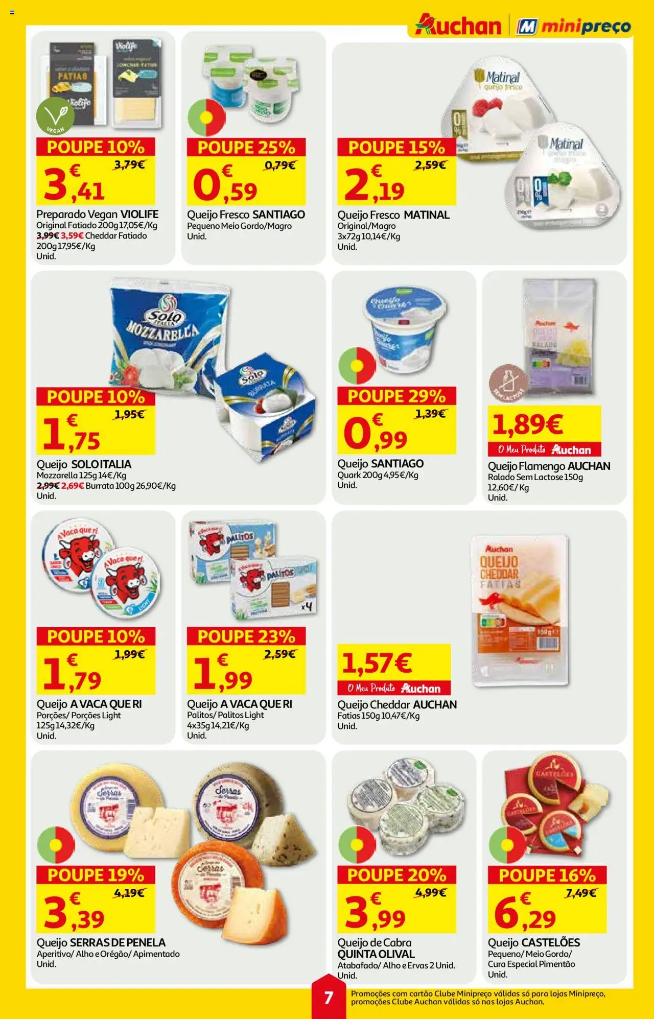 Auchan folheto │ válido de 07.08.2025 | Página: 7 | Produtos: Pimentão, Queijo, Cheddar
