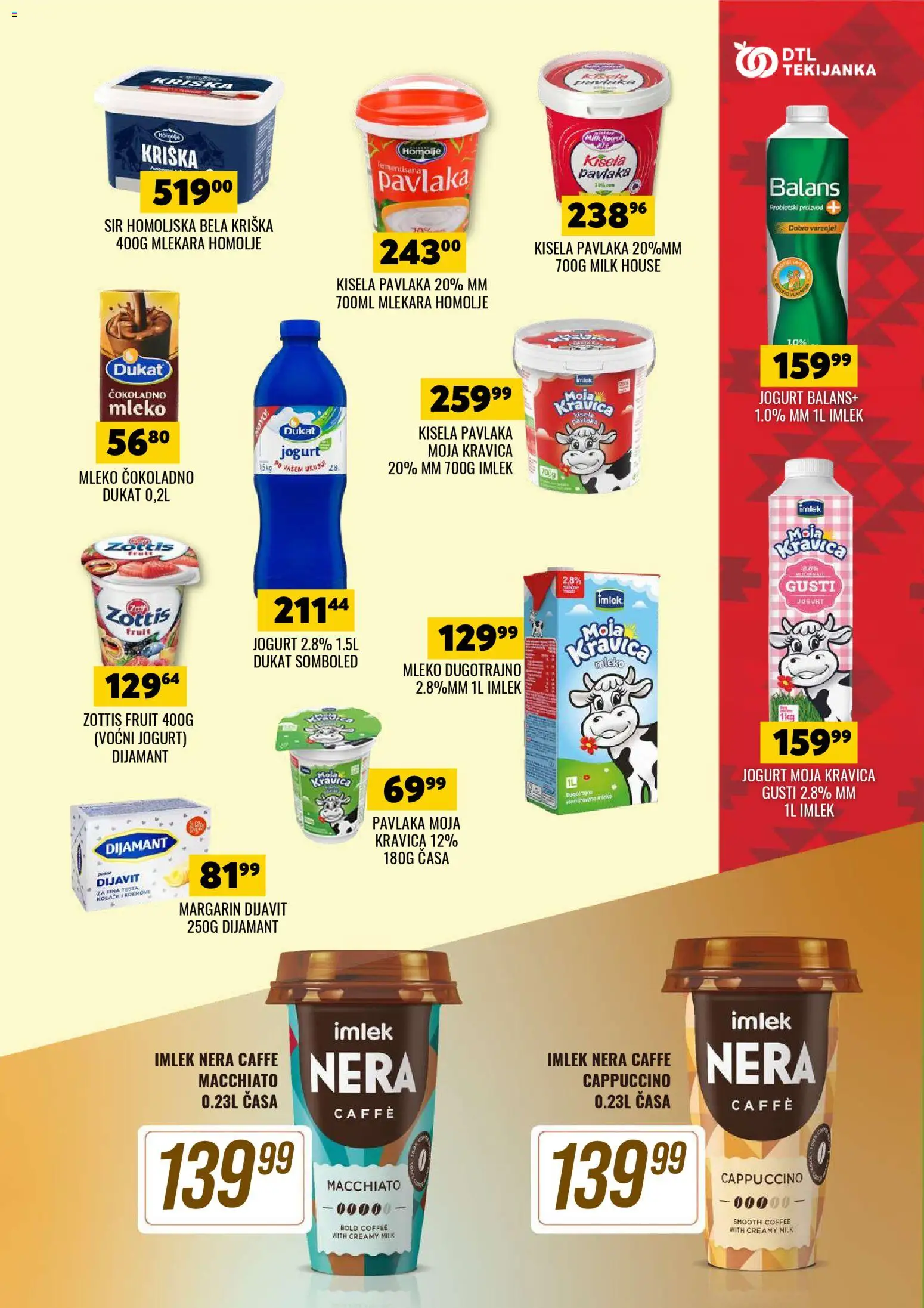 Tekijanka katalog - važi od 14.01.2026 | Strana: 5 | Proizvode: Margarin, Sir, Jogurt, Pavlaka