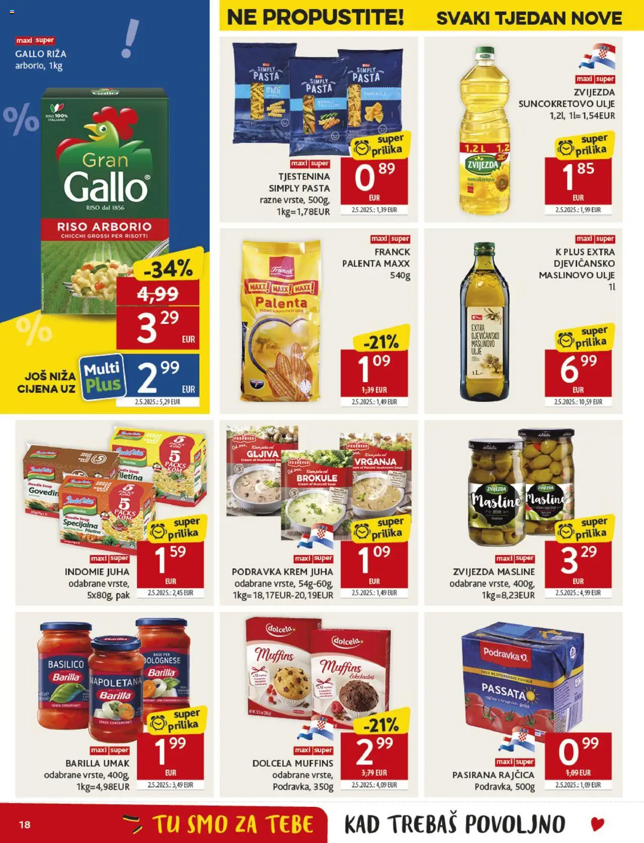 Konzum katalog | vrijedi od 20.08.2025 | Stranica: 18 | Proizvodi: Ulje, Maslinovo ulje, Piletina, Noodle
