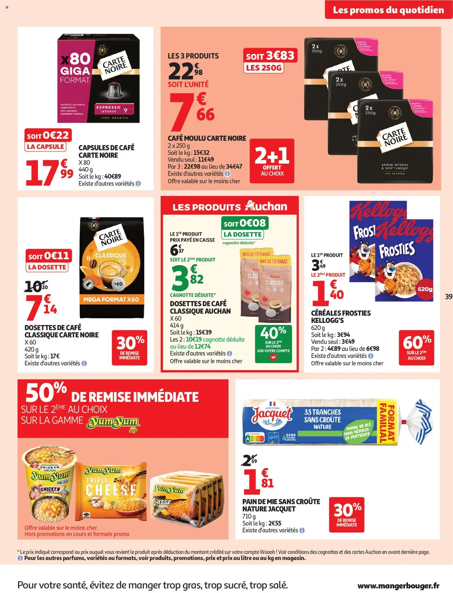 {H1} | Page: 39 | Produits: Farine, Cafe moulu carte noire, Pain, Céréales