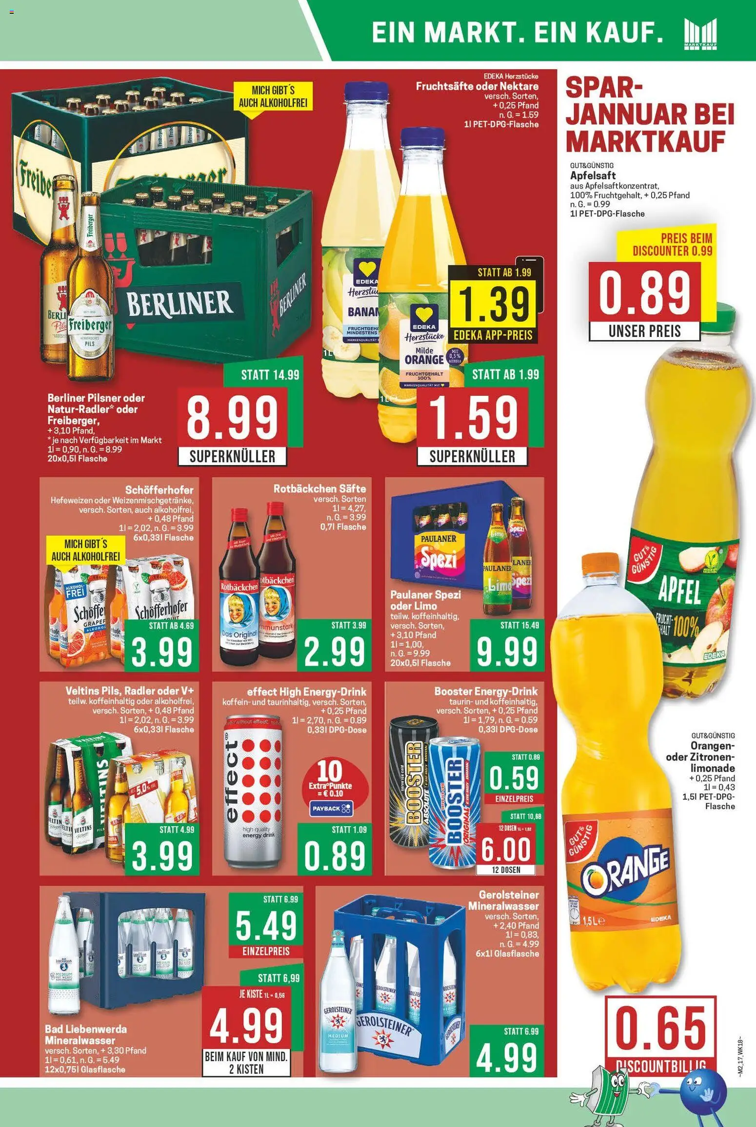 Marktkauf Prospekt 	 – gültig ab 05.01.2026 | Seite: 17 | Produkte: Berliner, Bad, Pils, Limonade