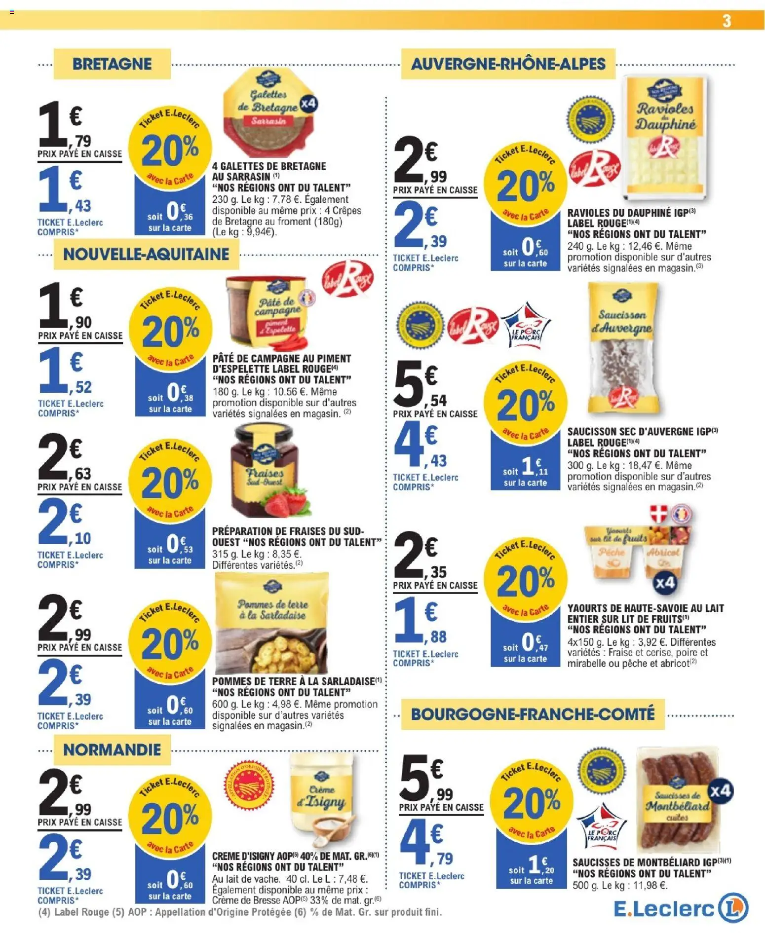 {H1} | Page: 3 | Produits: Poire, Porc, Crème, Pommes de terre