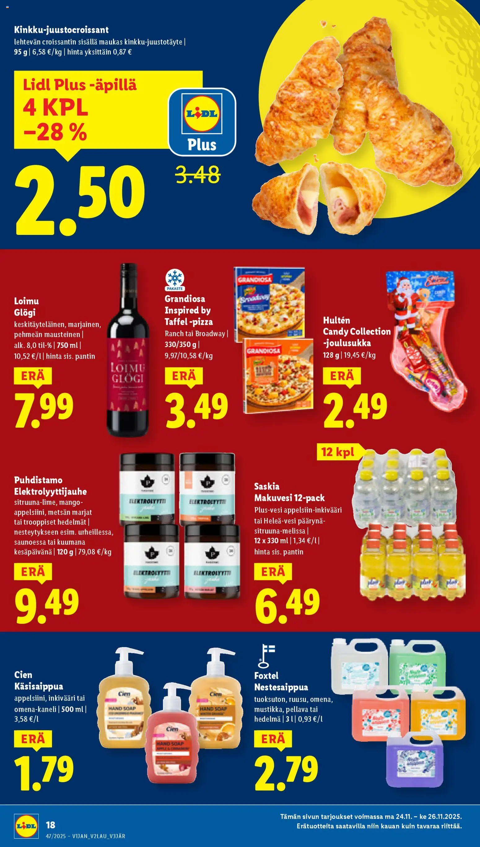 Lidl tarjoukset - Helsinki – voimassa 20.11.2025 alkaen | Sivu: 20 | Tuotteet: Mango, Käsisaippua, Pizza
