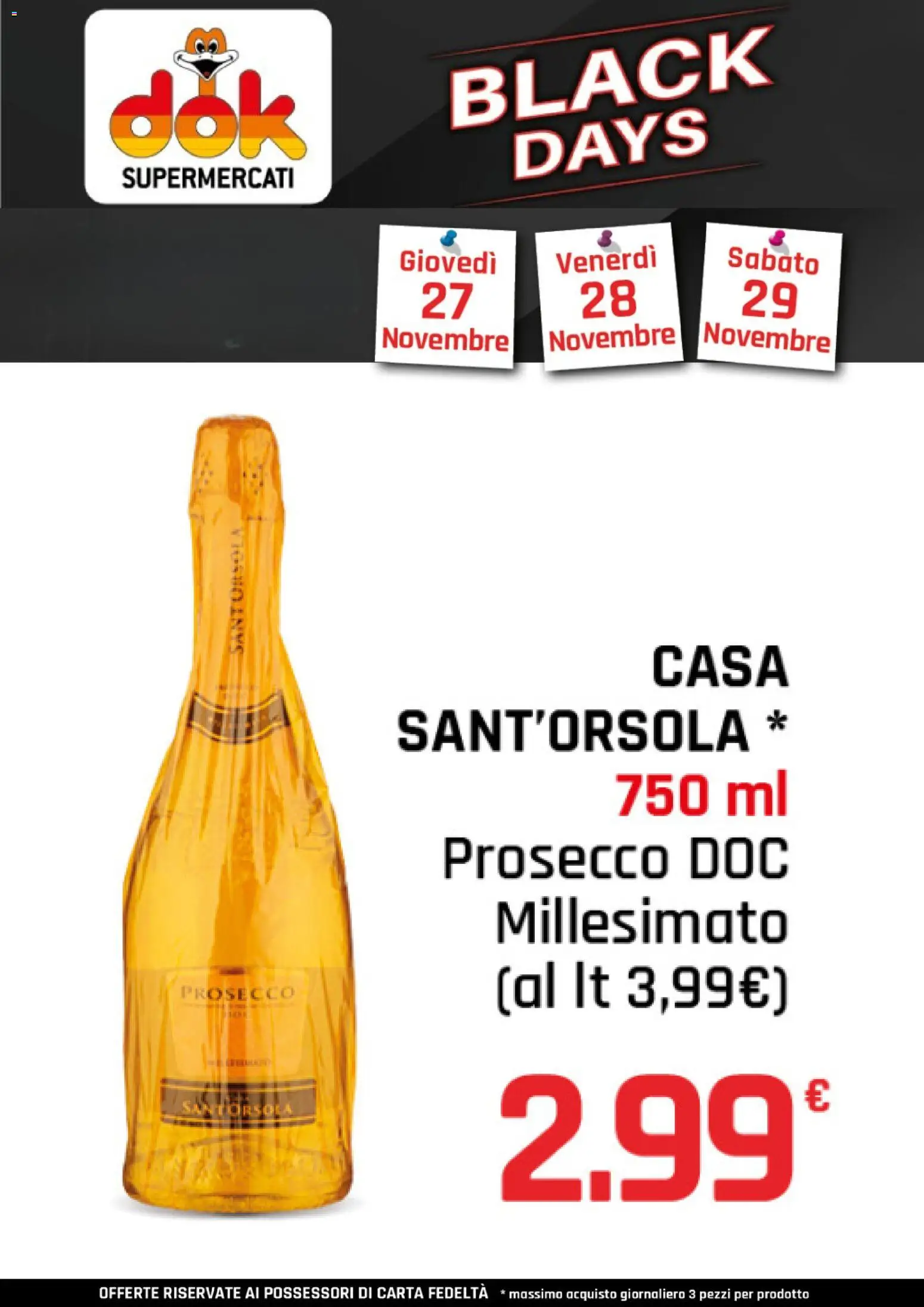 Volantino DOK del 27.11.2025 | Pagina: 3 | Prodotti: Prosecco