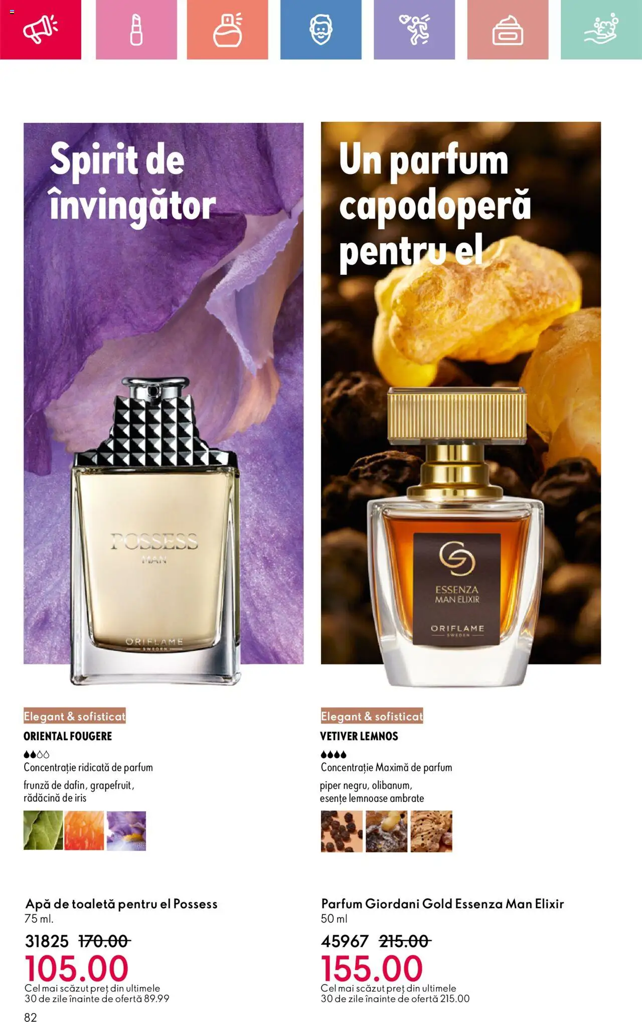 Oriflame catalog 10 2025 – valabil de la 06.07.2025 | Pagină: 82 | Produse: Elixir, Toaletă, Apă de toaletă, Piper