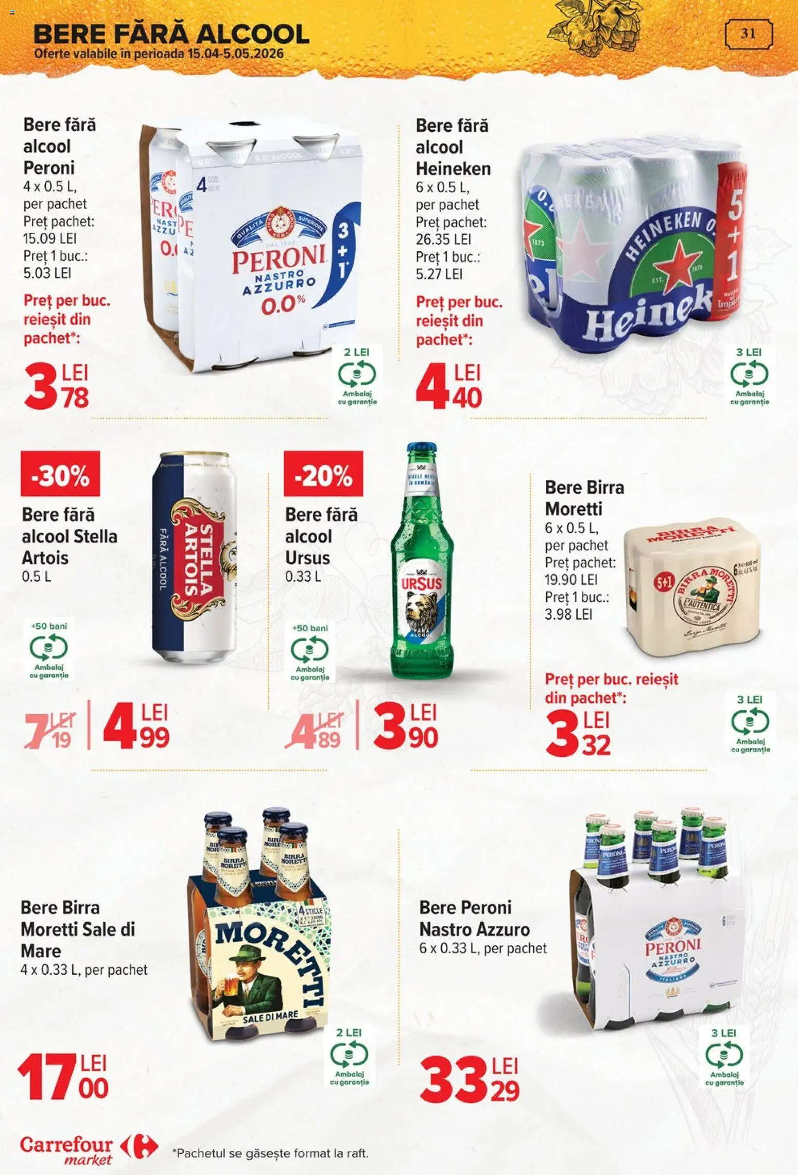 Noul catalog Carrefour – valabil de la 29.04.2026 | Pagină: 31 | Produse: Bere