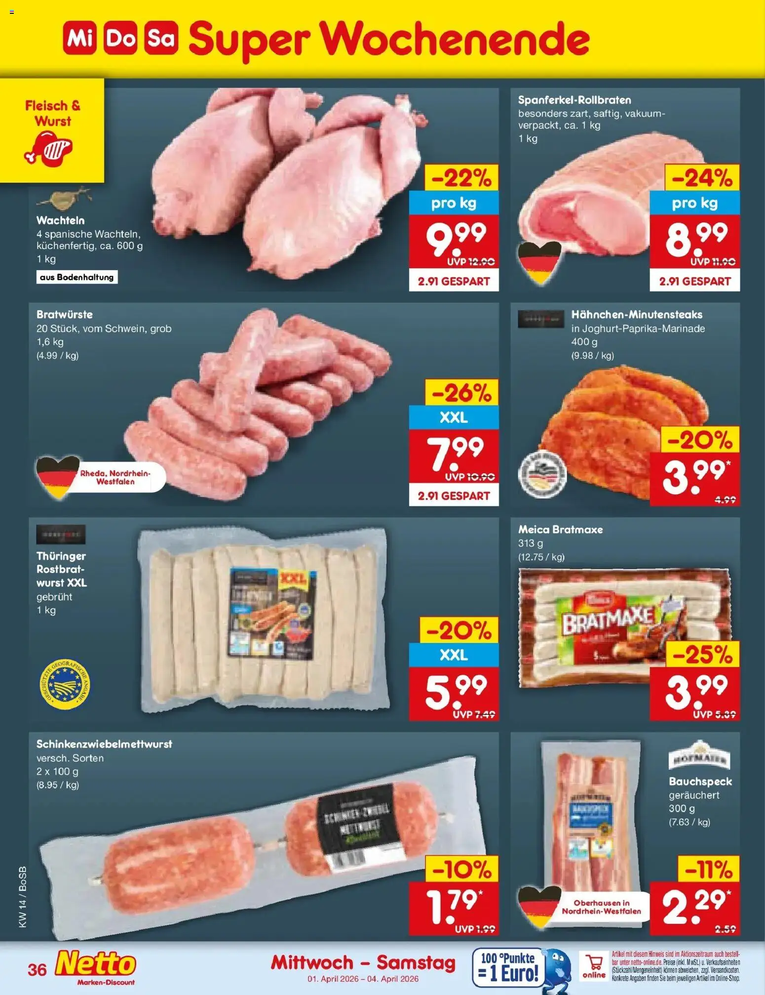 Netto Marken-Discount Prospekt Stadtlohn	 – gültig ab 29.03.2026 | Seite: 50 | Produkte: Meica, Wurst, Fleisch