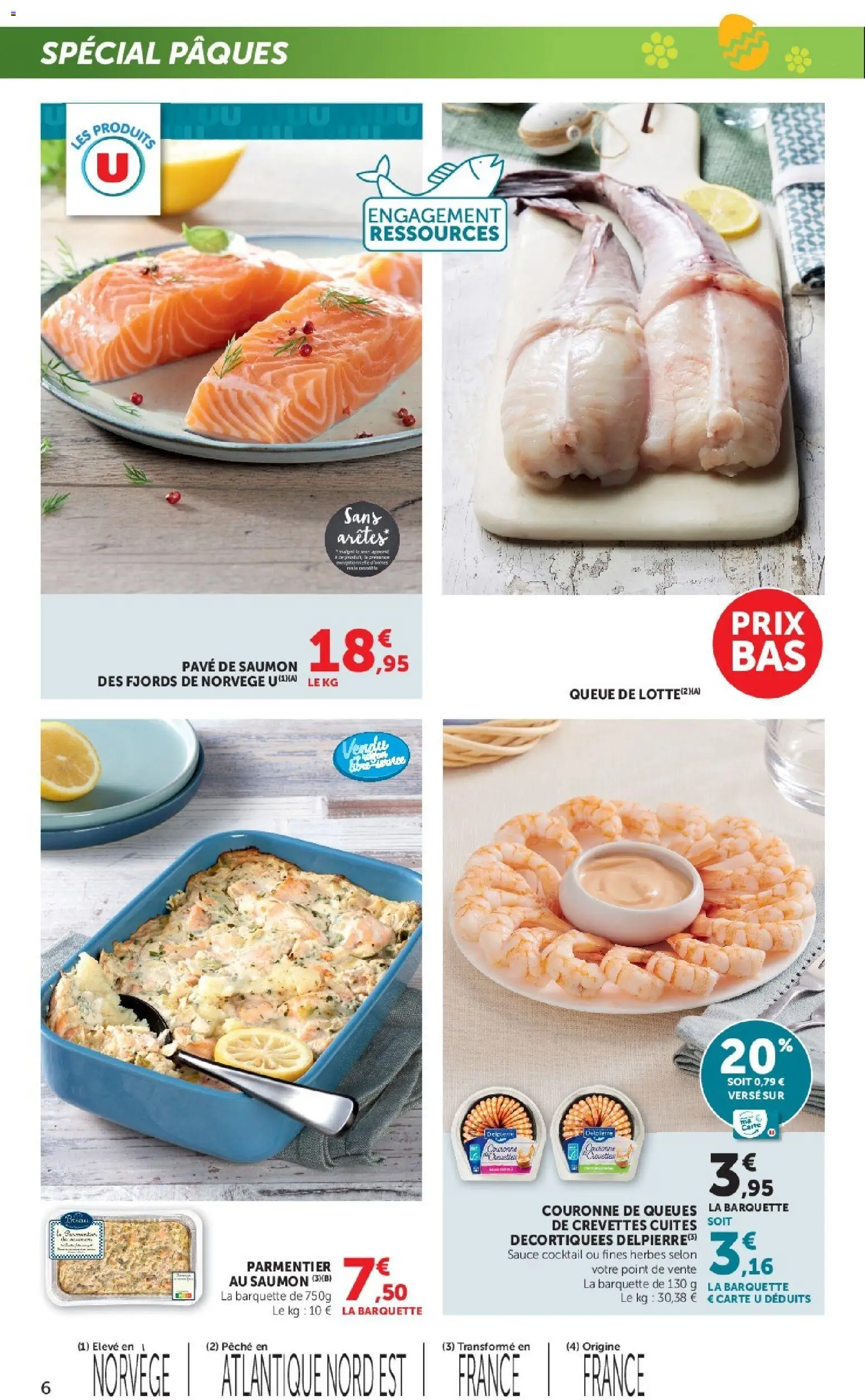 {H1} | Page: 6 | Produits: Pavé de saumon, Pêche, Crevettes, Saumon